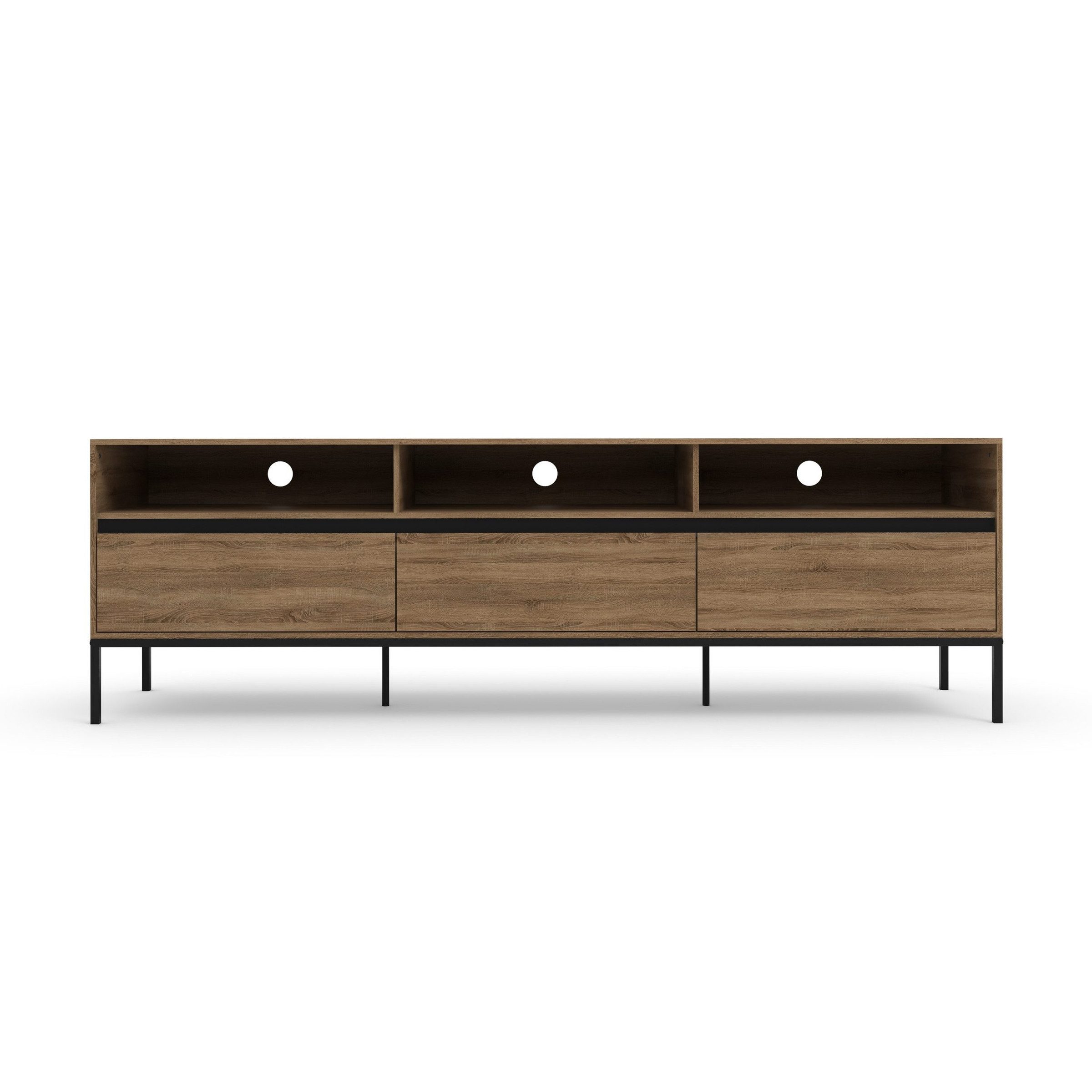 freiraum Lowboard Bari, in Eichenoptik Braun - 160x50x40cm (BxHxT)