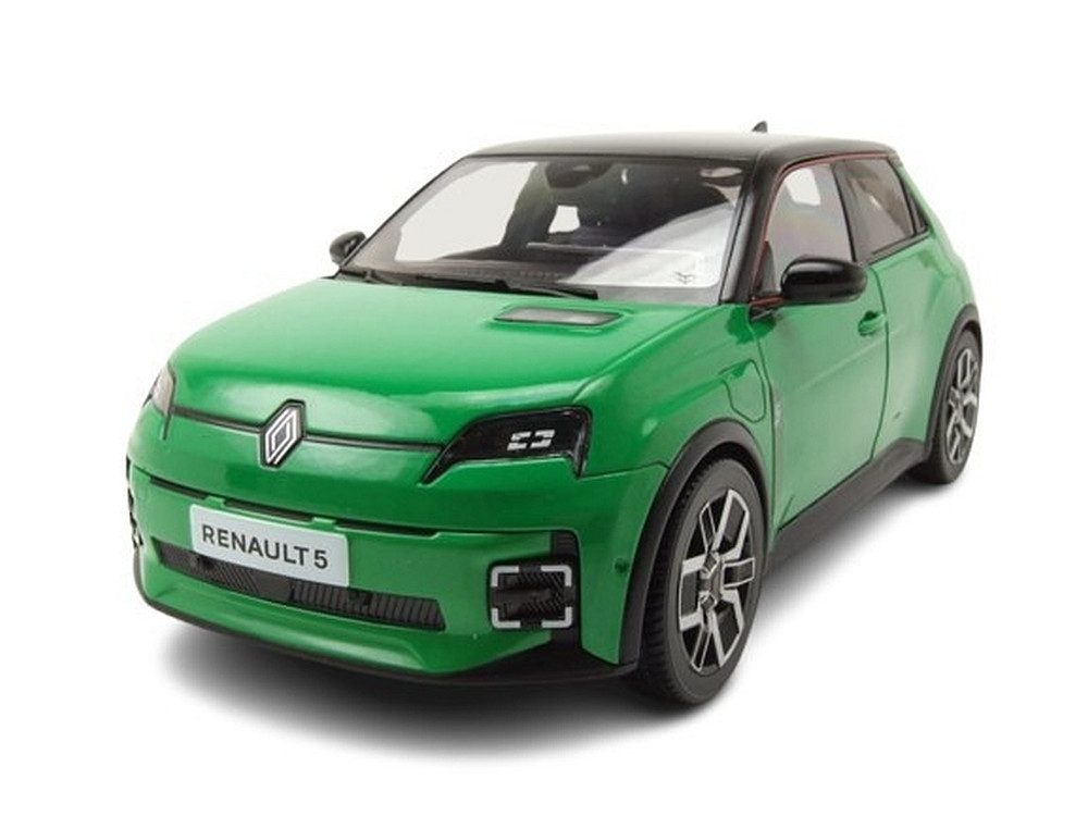 Norev Modellauto Renault 5 E-Tech 100% Electric 2024 grün schwarz, Maßstab 1:18