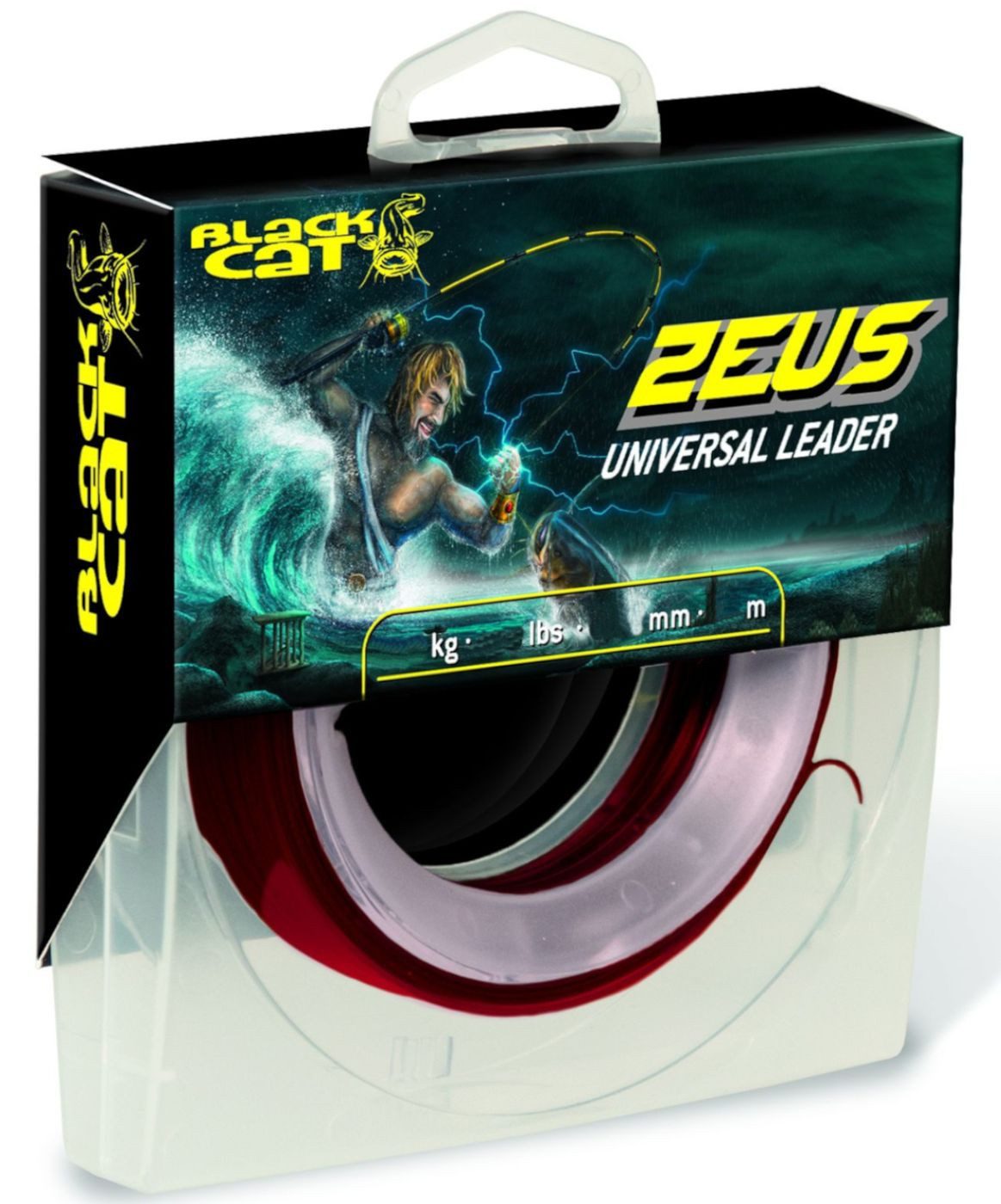 Black Cat Vorfachschnur Black Cat 1,10mm 165kg Zeus Universal Leader - 40m Schlagschnur, (40-St)