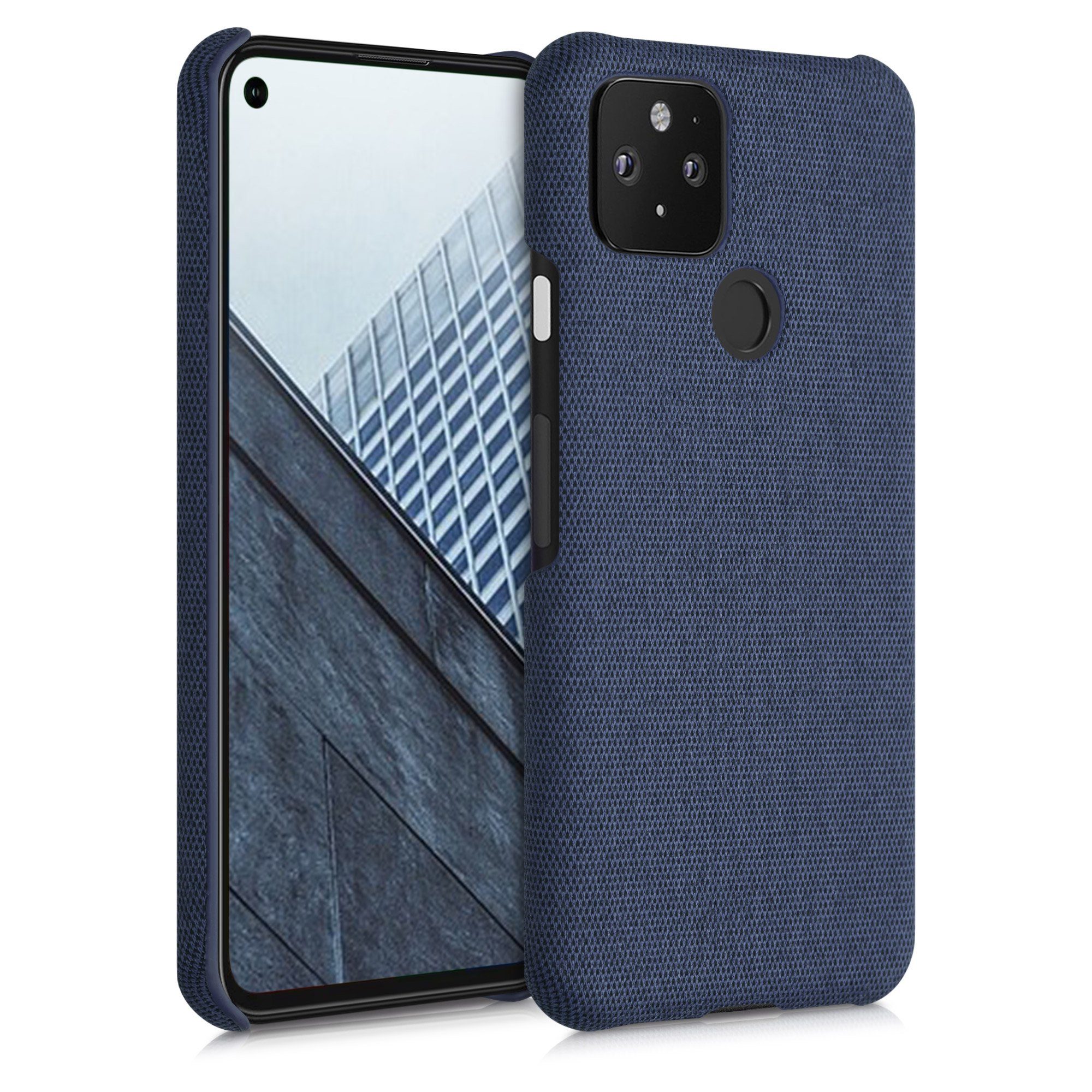 kwmobile Handyhülle kwmobile Schutzhülle kompatibel mit Google Pixel 5 - Hülle - Stoff, Hülle für Google Pixel 5 - Stoff Cover Case im Design