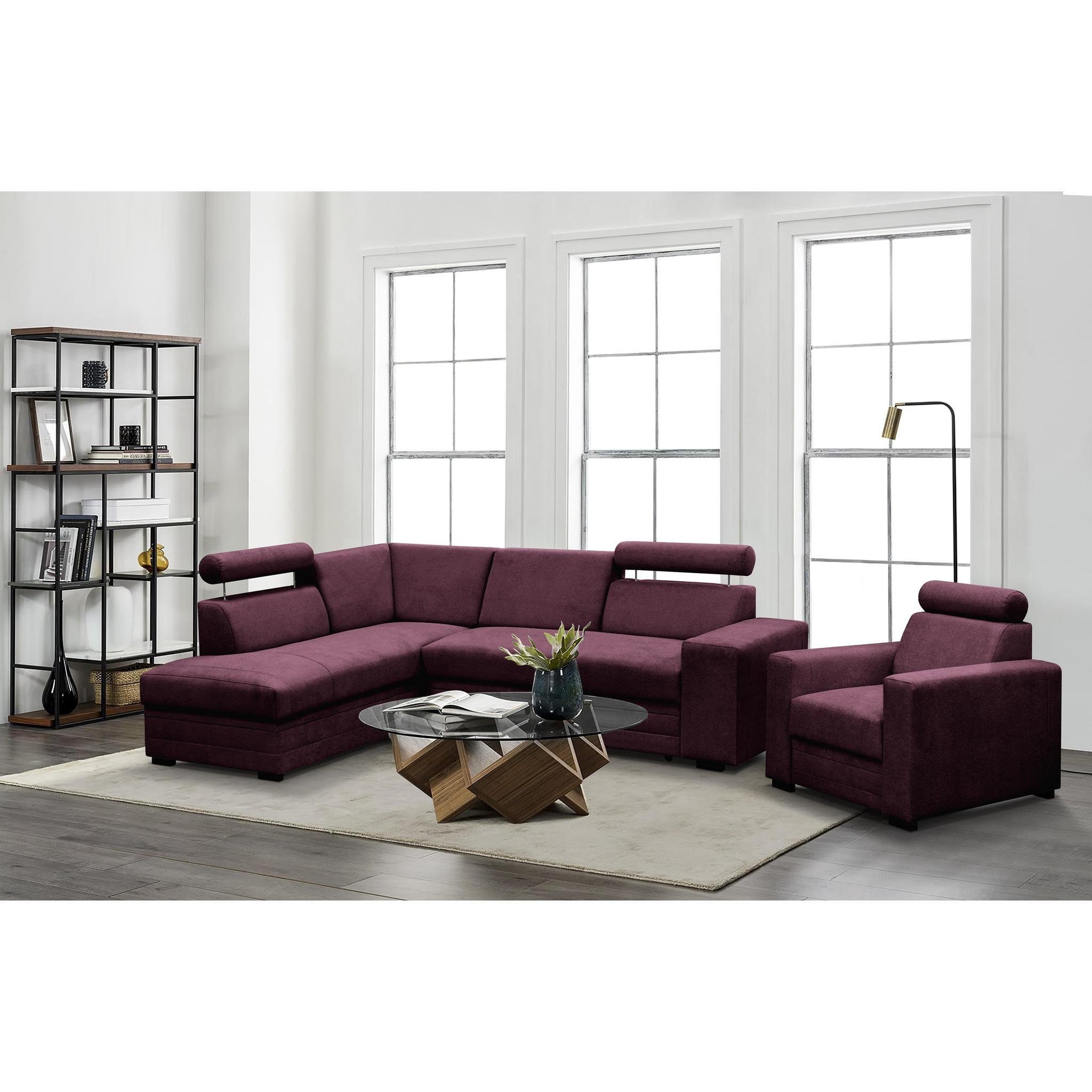 Beautysofa Ecksofa mit Bettkasten und verstellbaren günstig online kaufen