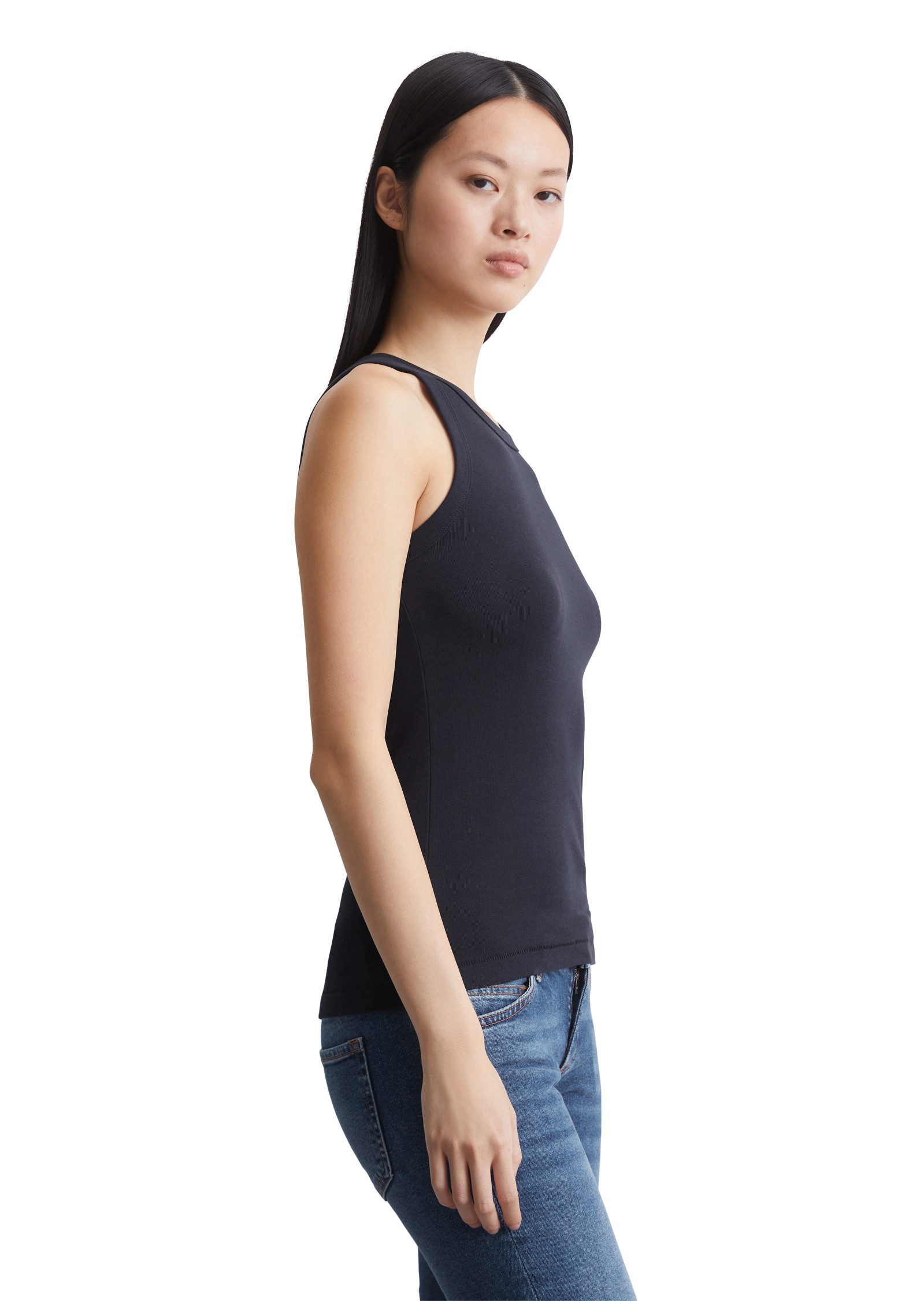 Marc O'Polo T-Shirt aus Rippjersey günstig online kaufen