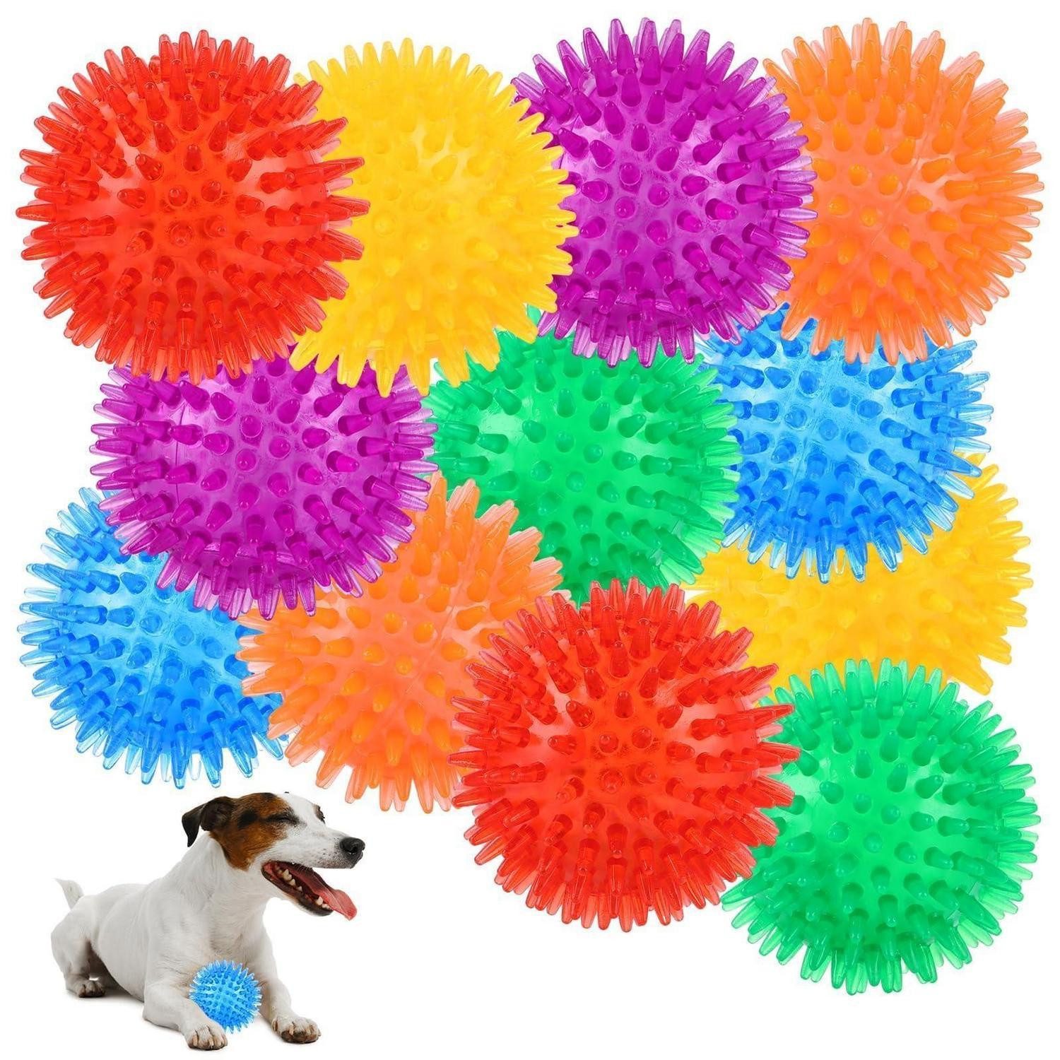 LuxusKollektion Kauball Hundespielzeug Quietschball Set Klein 12tlg