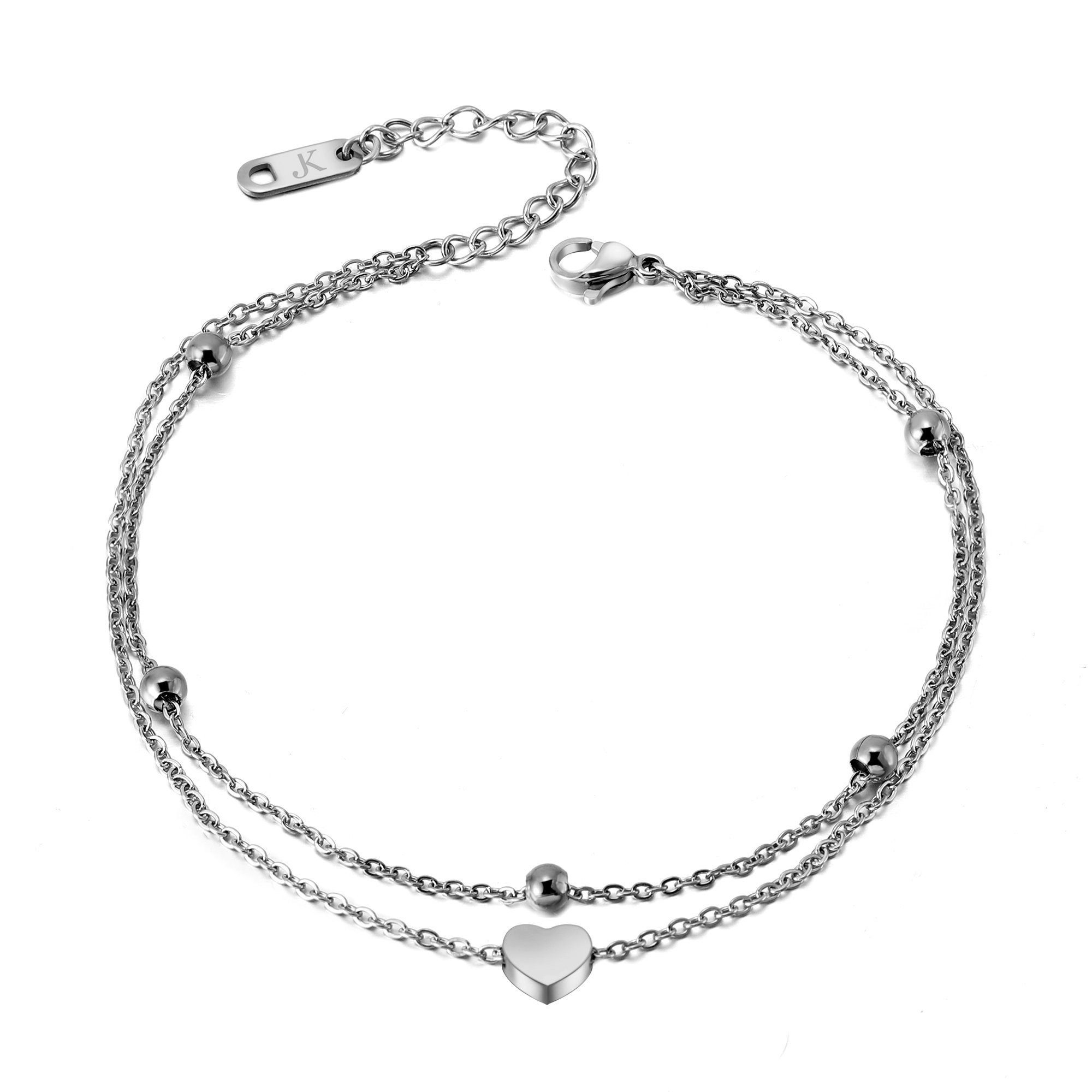 Kim Johanson Fußkette Heart Silber | Fußkettchen