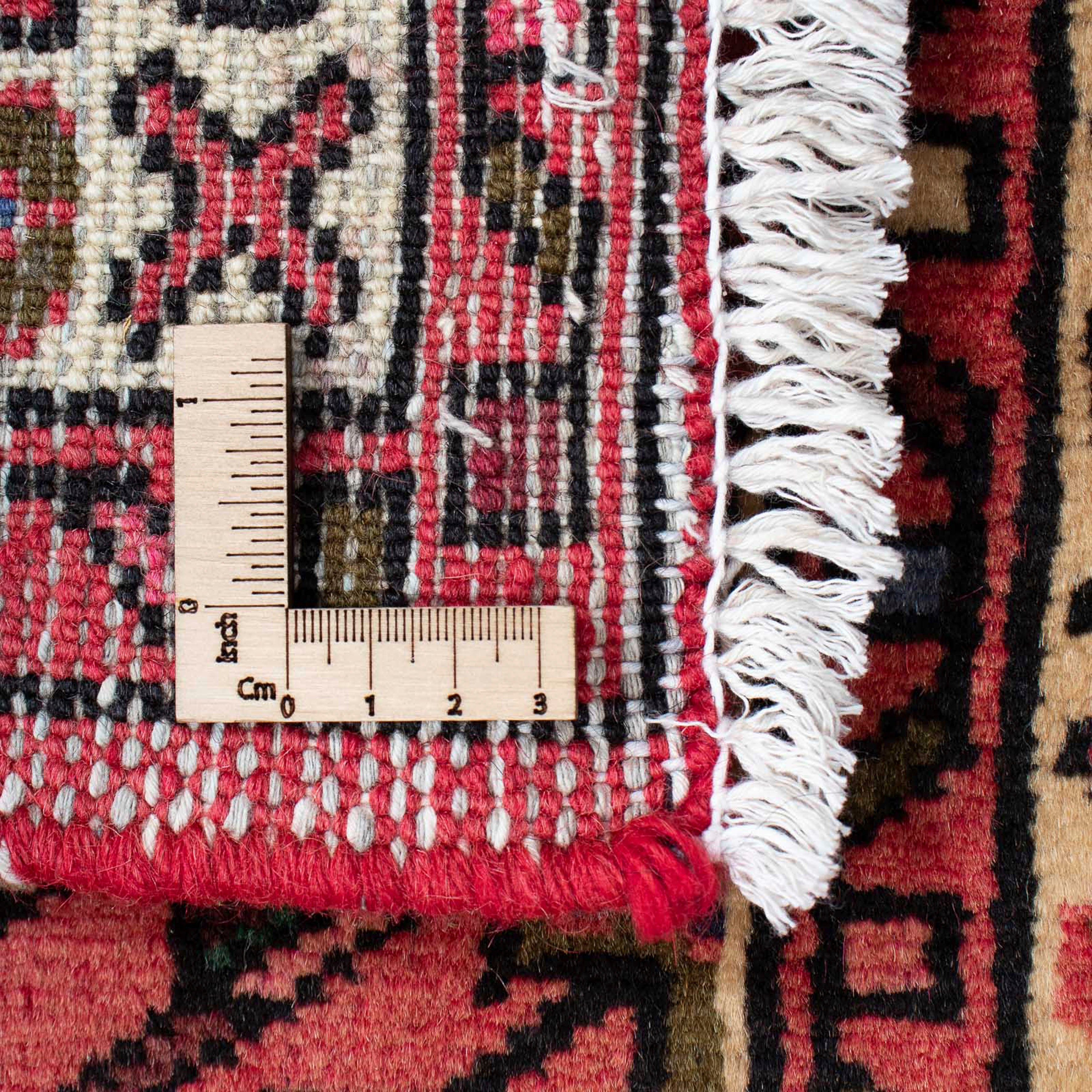 Orientteppich Perser - Nomadic - Handgeknüpft, Höhe: rechteckig, cm 10 Zertifikat dunkelrot, 196 mit Wohnzimmer, x morgenland, - mm, Einzelstück 70