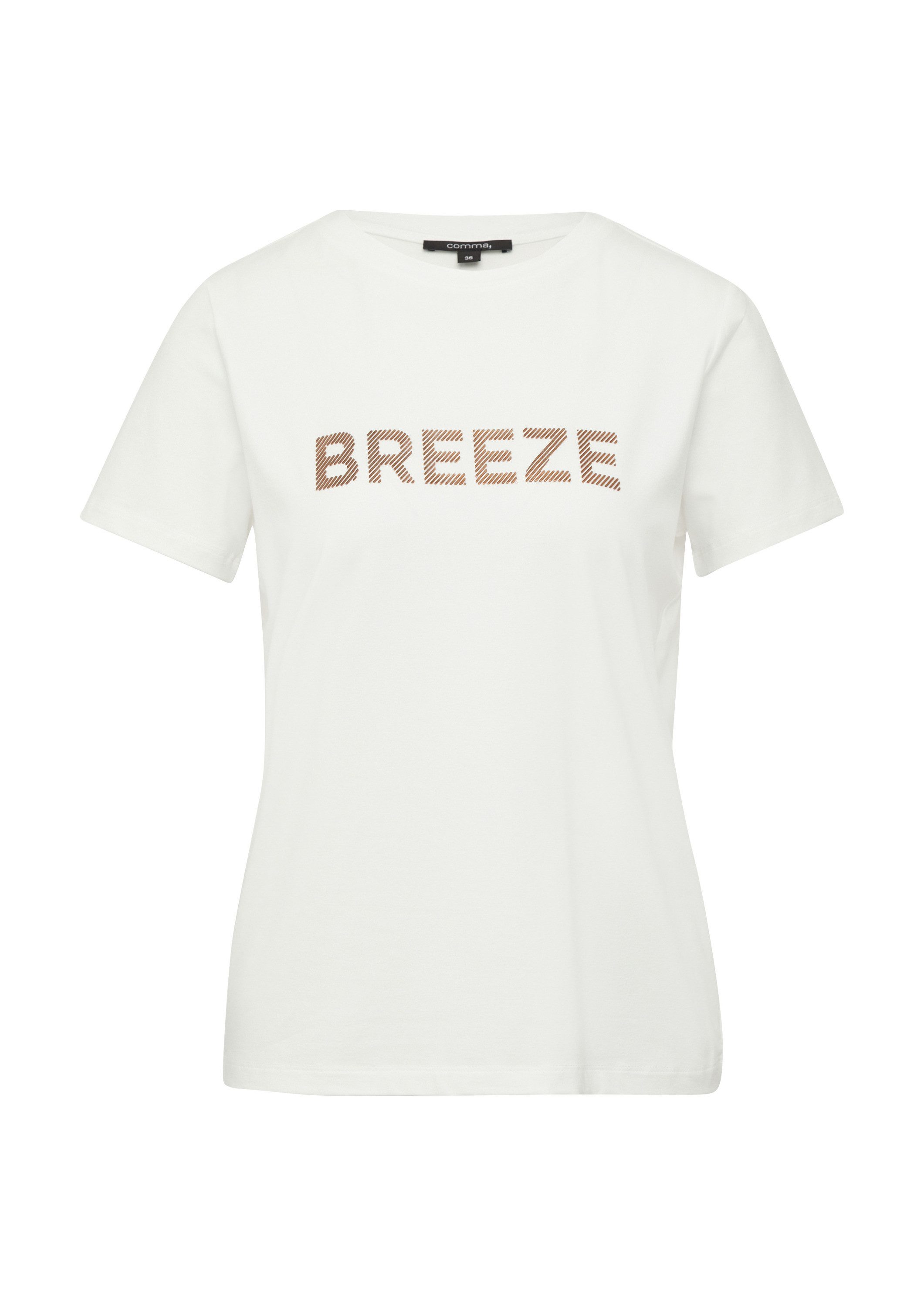 comma Kurzarmshirt T-Shirt Jersey-T-Shirt mit Artwork günstig online kaufen