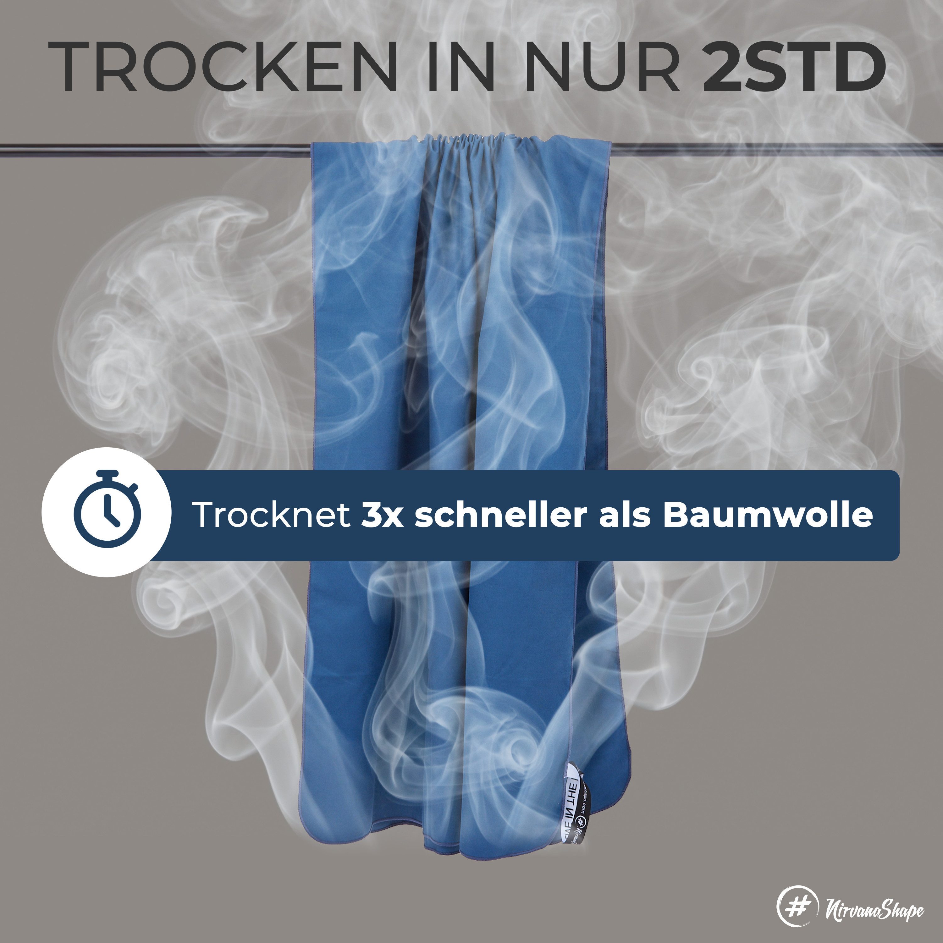 NirvanaShape Strandtuch Reise Handtuch Strandtuch XXL - Strandhandtuch, Mikrofaser Badetuch – Bild 5 von 5