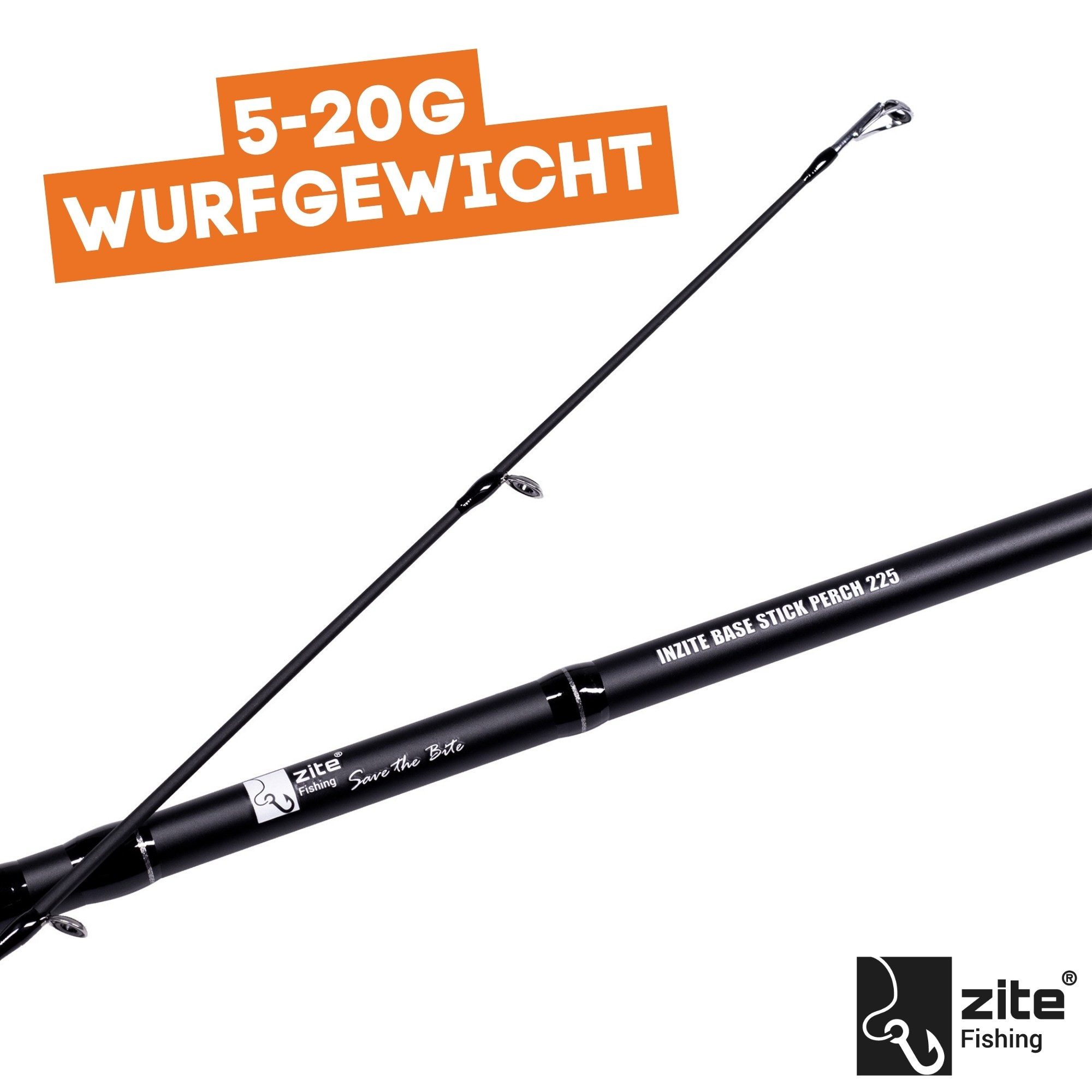 Zite Spinnrute Inzite Base Stick Barsch Starter-Set - Angelrute + Angelrolle & mehr