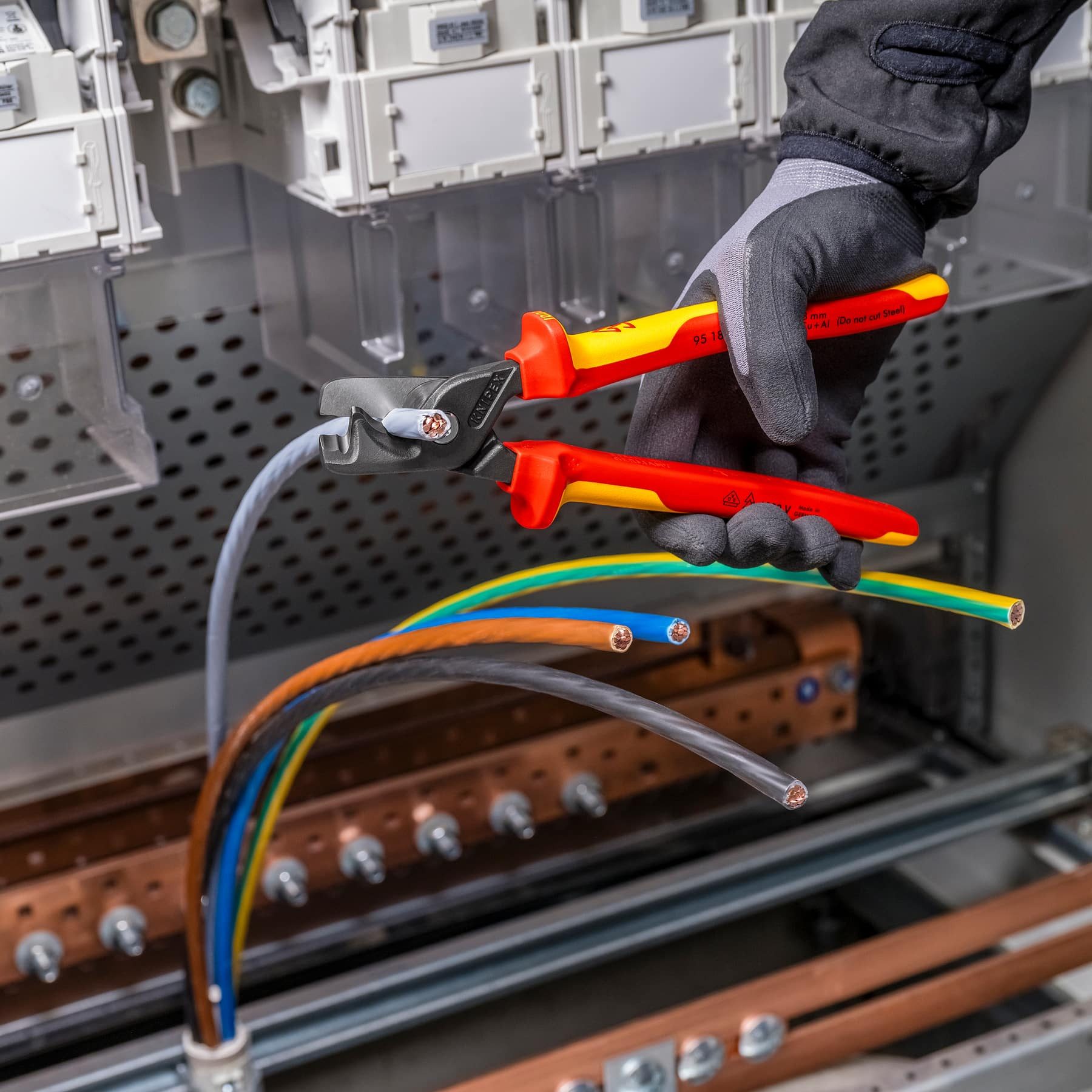 Knipex Kabelschere KNIPEX Kabelschere, StepCut XL, 95 18 225, 225 mm