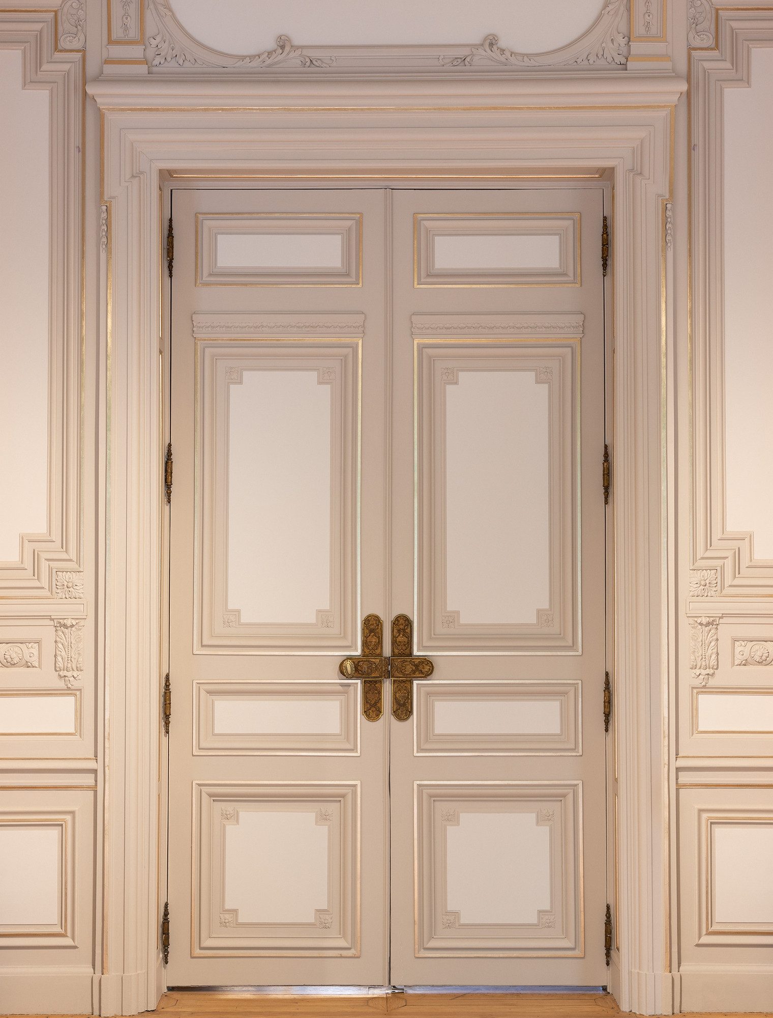 living walls Vliestapete Fototapete Doppeltür Barock Beige Klassisch, strukturiert, matt, (1 St)