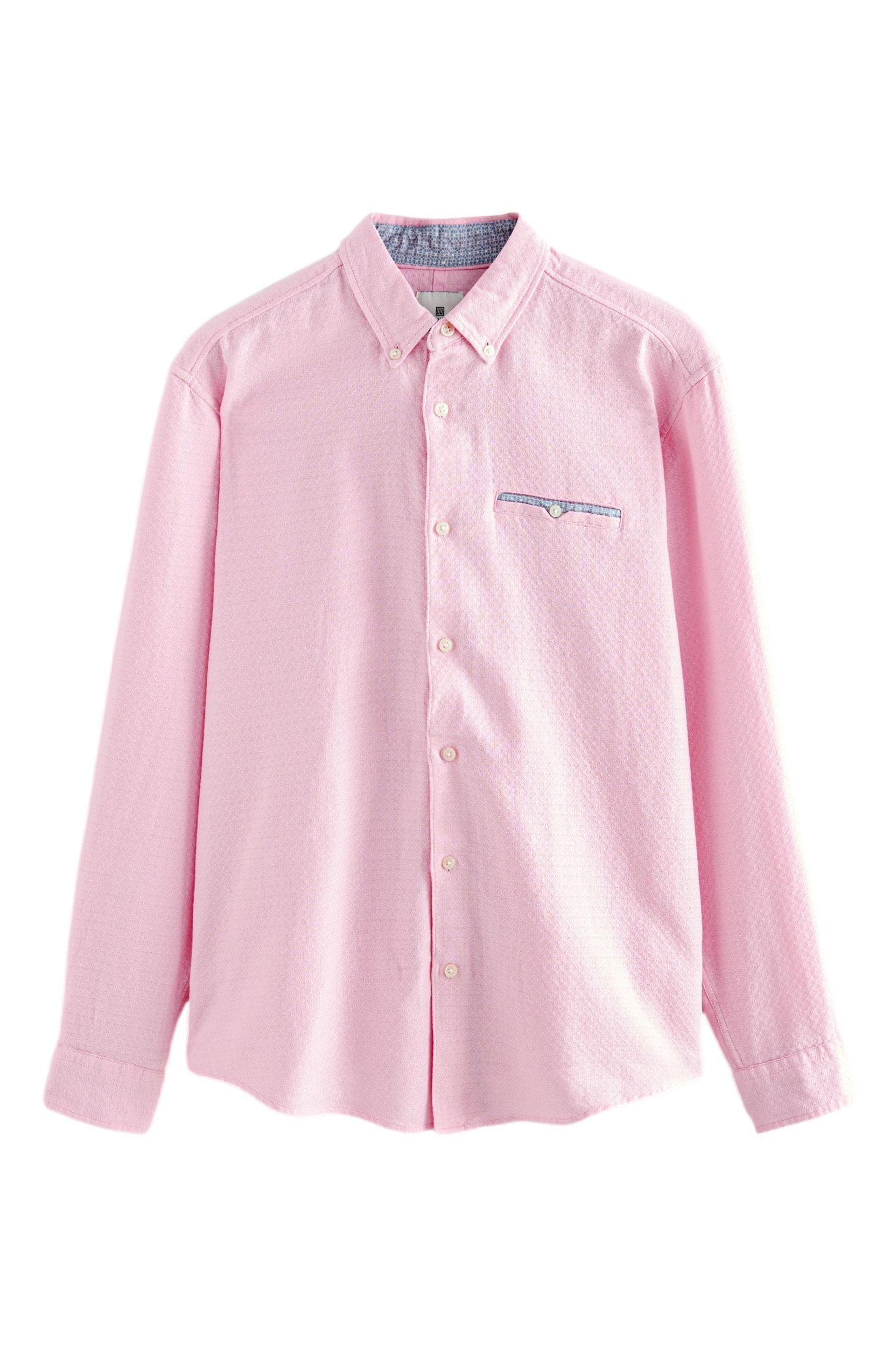 Next Langarmhemd Strukturiertes Langarmshirt aus 100 % günstig online kaufen
