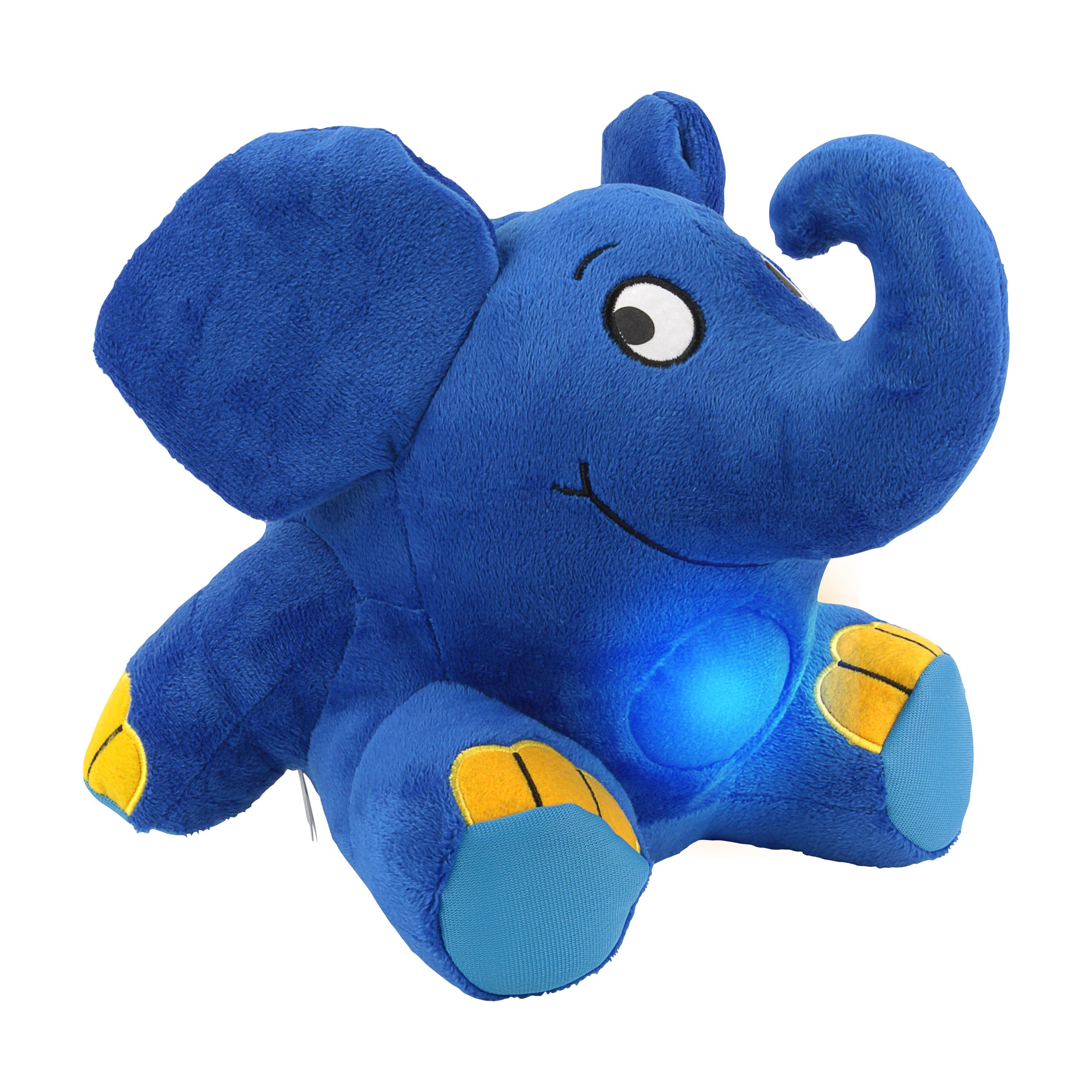 ANSMANN AG LED Nachtlicht LED Nachtlicht Elefant Kuscheltier inkl. Batterien & Musik Funktion