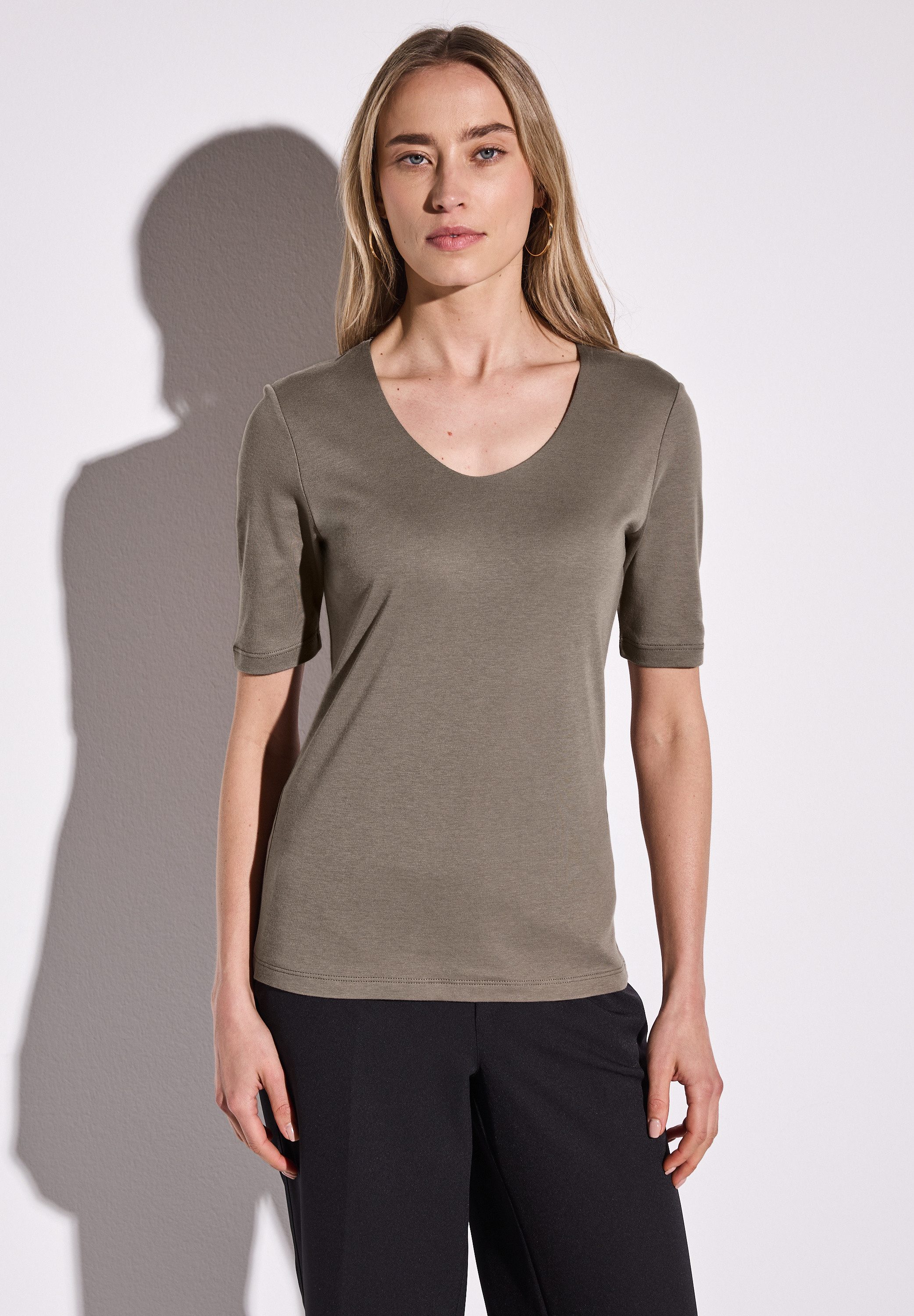 STREET ONE T-Shirt im soften Baumwoll-Mix günstig online kaufen