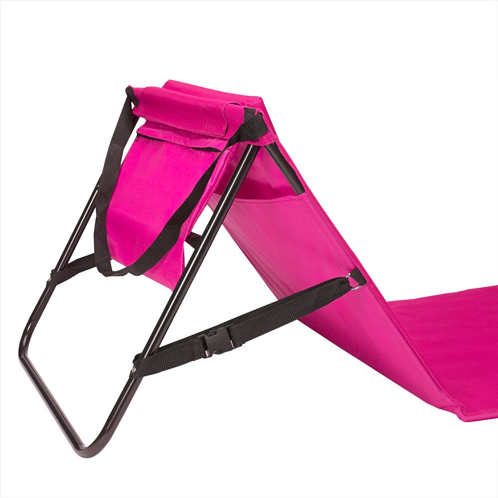 Detex Gartenliege, Rückenlehne Gepolstert Pink Tasche günstig online kaufen