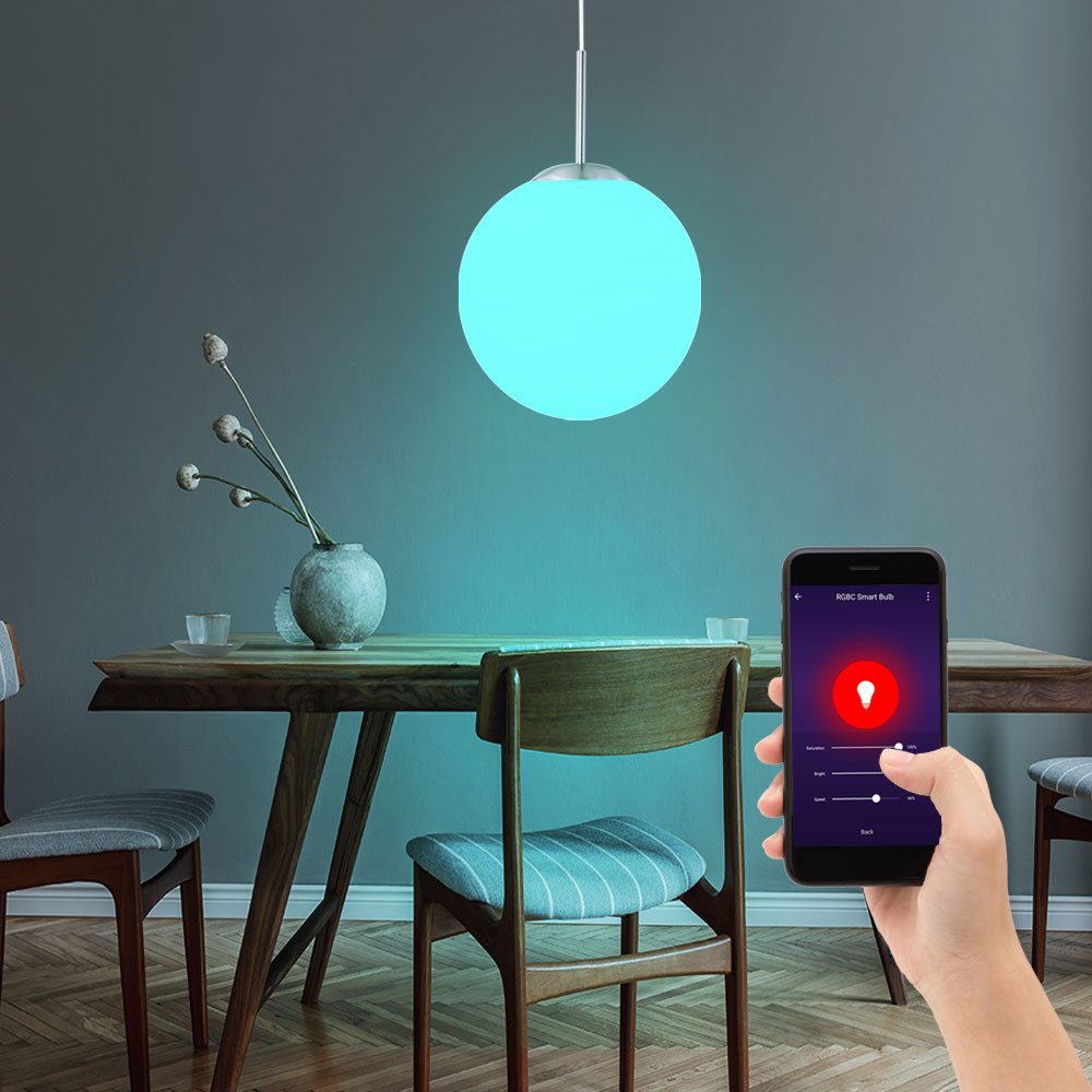 GLOBO LIGHTING LED-Hängeleuchte, Leuchtmittel inklusive, Kaltweiß, Warmweiß, Neutralweiß, Tageslichtweiß, Farbwechsel, Hängeleuchte Pendelleuchte Lampe Hängelampe