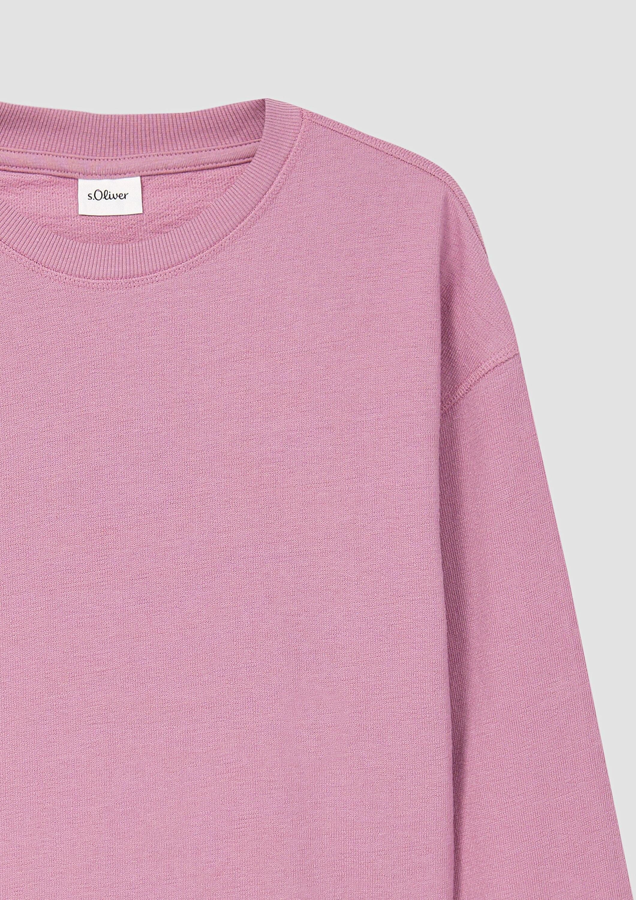 s.Oliver Langarmshirt T-Shirt Longsleeve im Boxy Fit aus Struktur-Jersey
