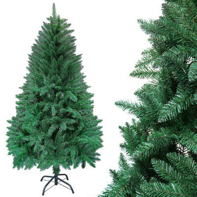 Gotoll Künstlicher Weihnachtsbaum »XM048«, Tannenbaum Christbaum 120 150 180 210 cm,Dichte Zweige, einfacher Aufbau, mit ca. 240 460 880 1270 Spitzen, Authentischer mit Metallständer