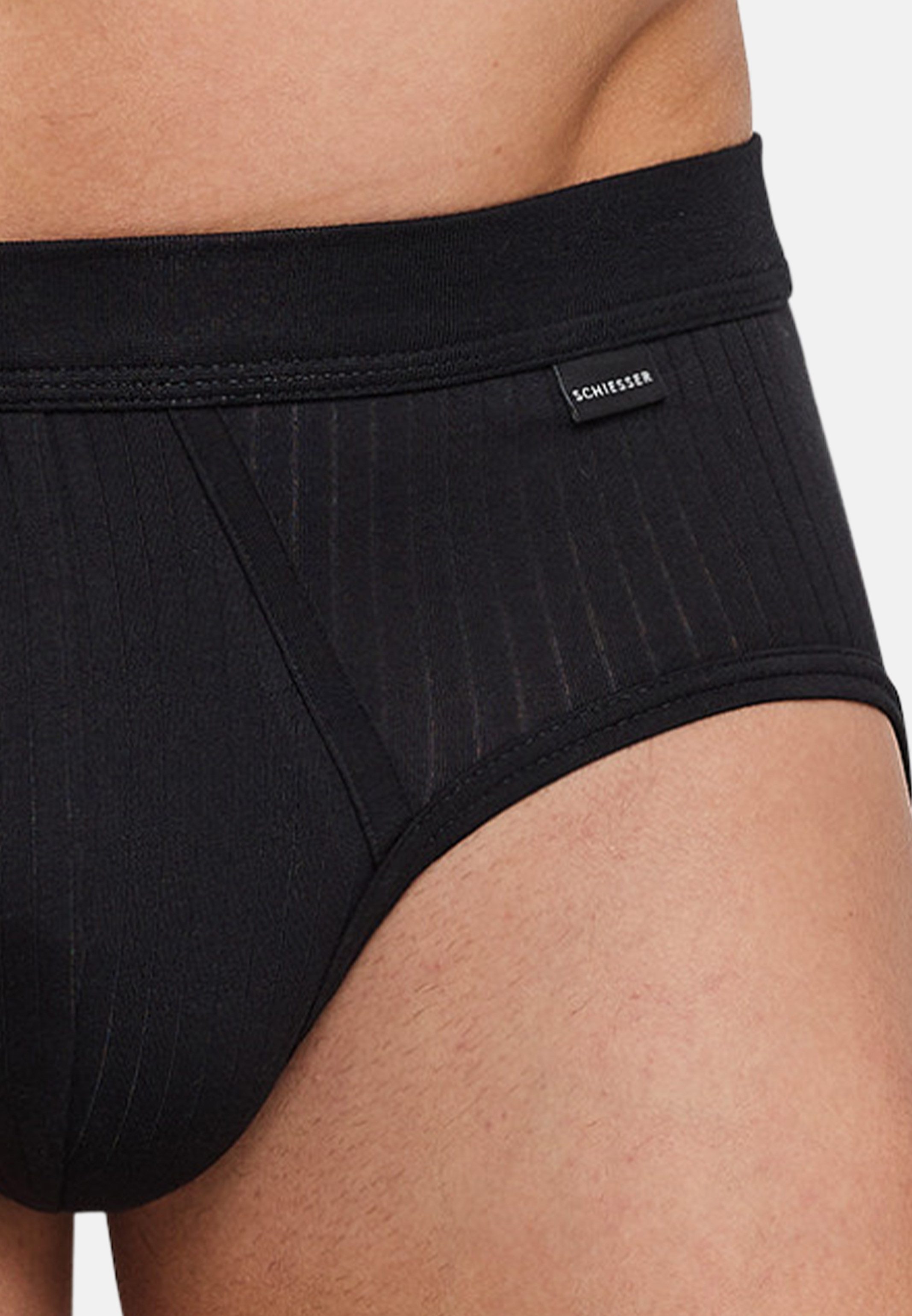 Schiesser Slip 6er Pack Cotton Essentials Authentic (Spar-Set, 6-St) Slip / Unterhose - Baumwolle - mit Eingriff - Atmungsaktiv