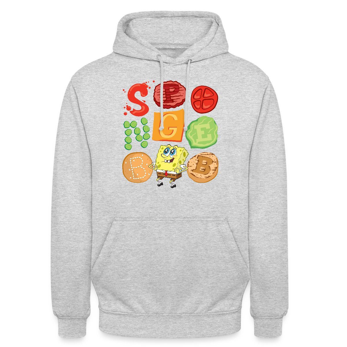 Hoodie Spongebob Schwammkopf Burger Zutaten Design Unisex Hoodie