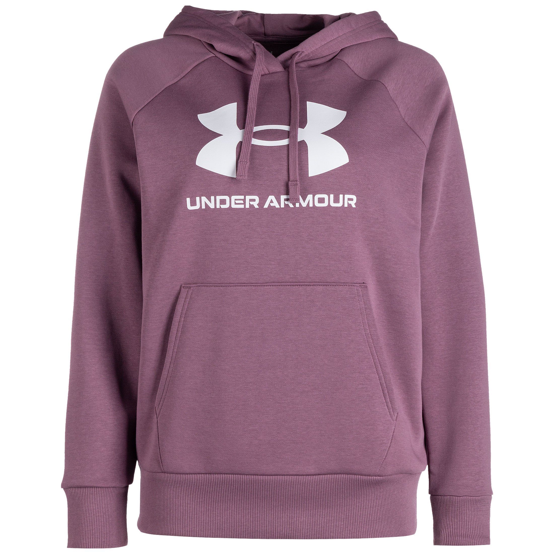 Under Armour® Logo Fleece Kapuzenpullover weiß Trainingskapuzenpullover Rival Damen Big violett 