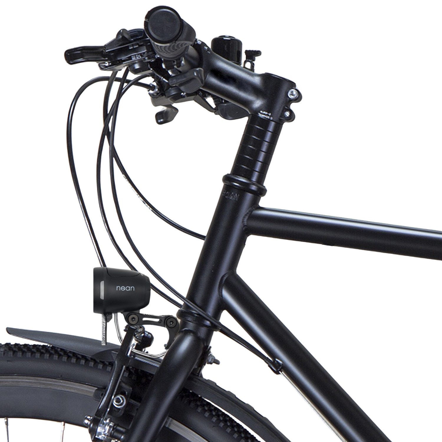 nean Fahrrad-Frontlicht Dynamo, mit Standlicht, Reflektor und Tagfahrlicht, Rücklichtanschluss, 90 LUX
