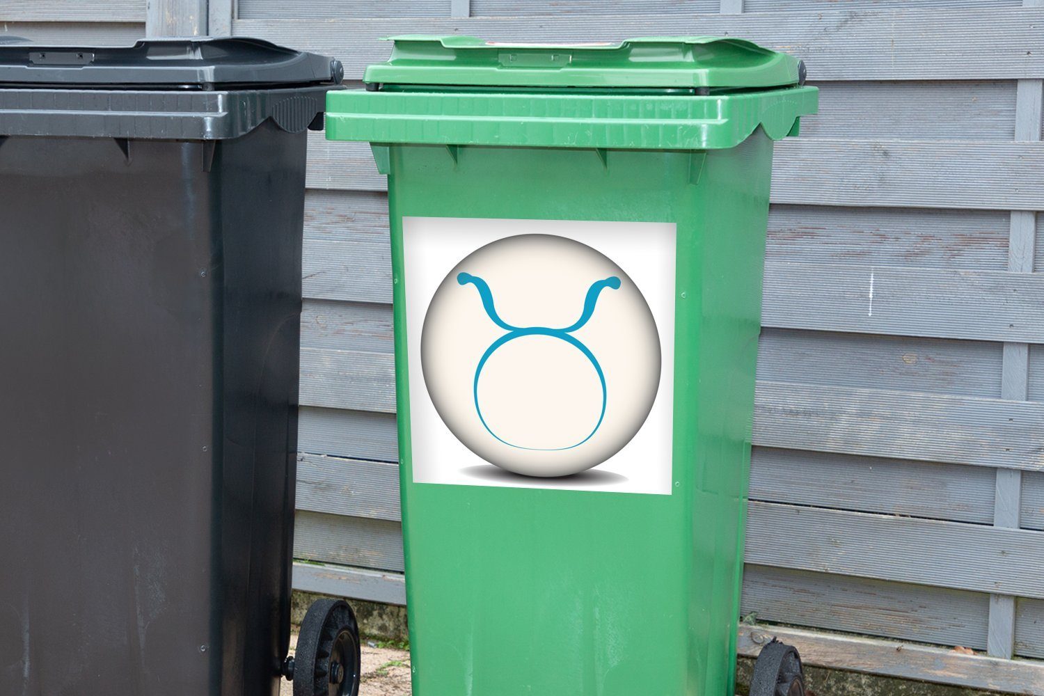 Abfalbehälter Container, Piktogramm-Illustration Eine MuchoWow (1 Mülltonne, Mülleimer-aufkleber, Wandsticker Sticker, Sternbilds St), "Stier des