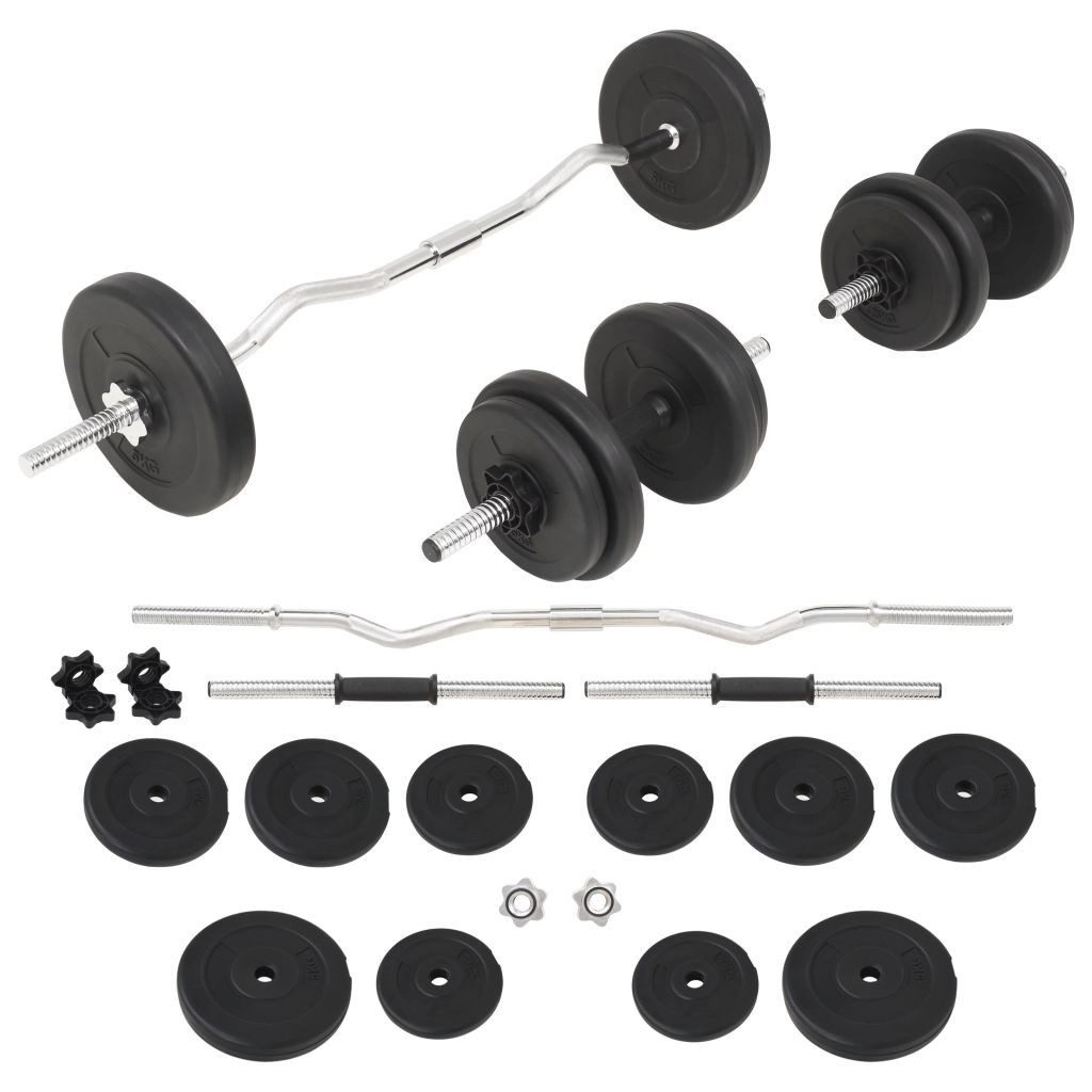 Hantel Langhantel- und Kurzhantelset 30 kg