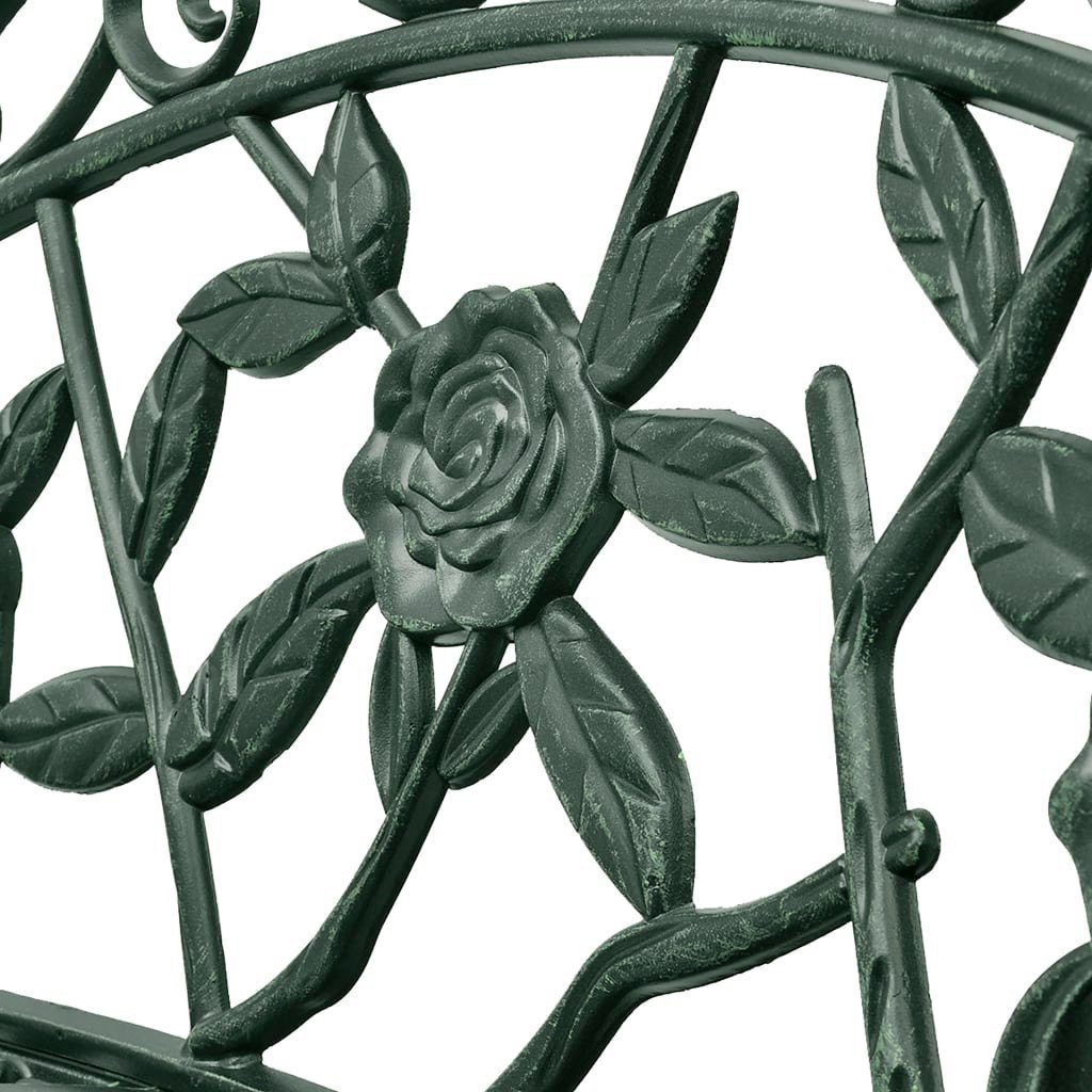 vidaXL Gartenbank Gartenbank 100 cm Aluminiumguss Grün (1-St)