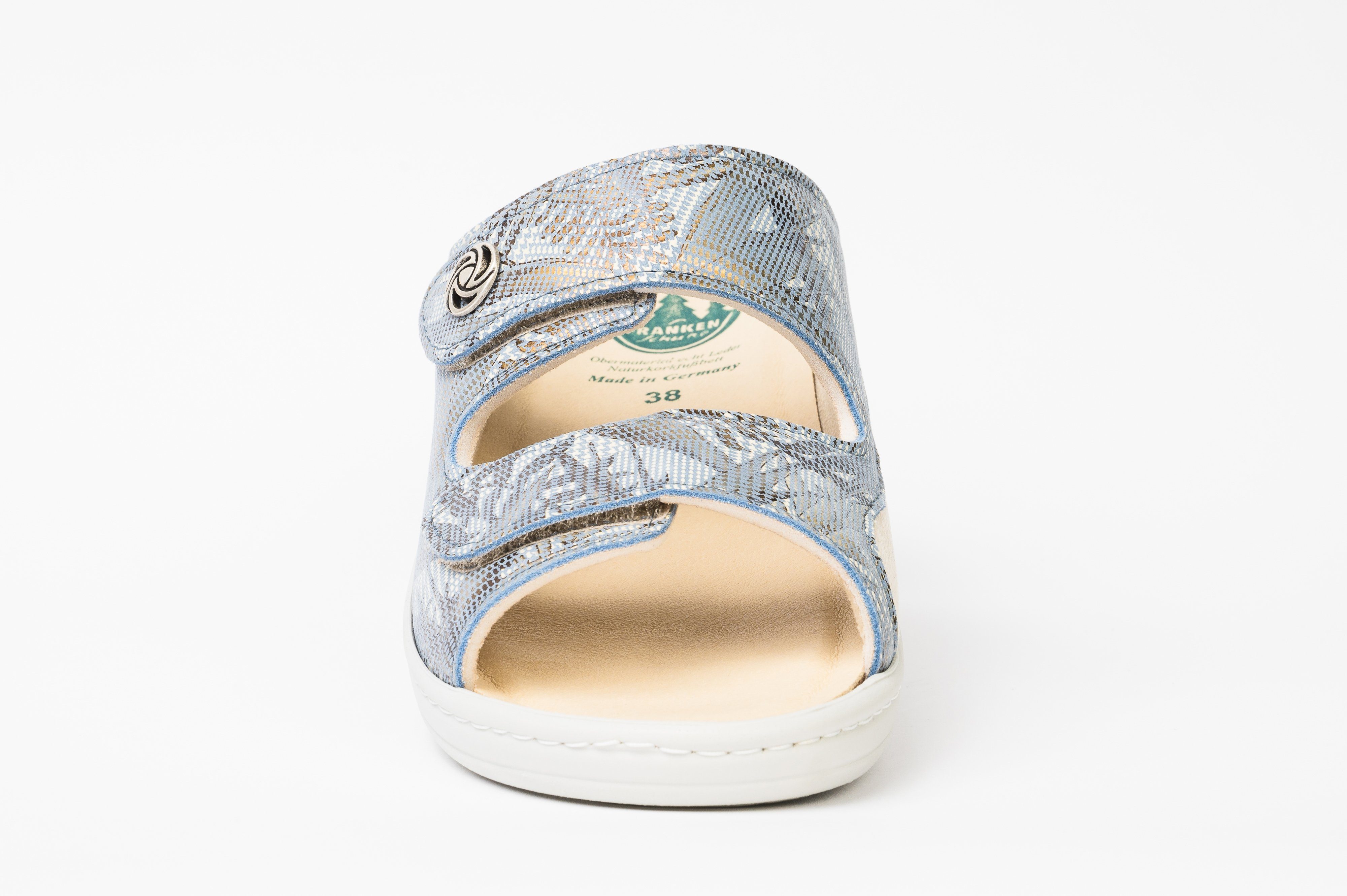 Franken-Schuhe Art. 250 Damen Pantolette (mit loser Einlage und STRETCH geeignet bei Hallux Valgus, Weite "K) Made in Germany