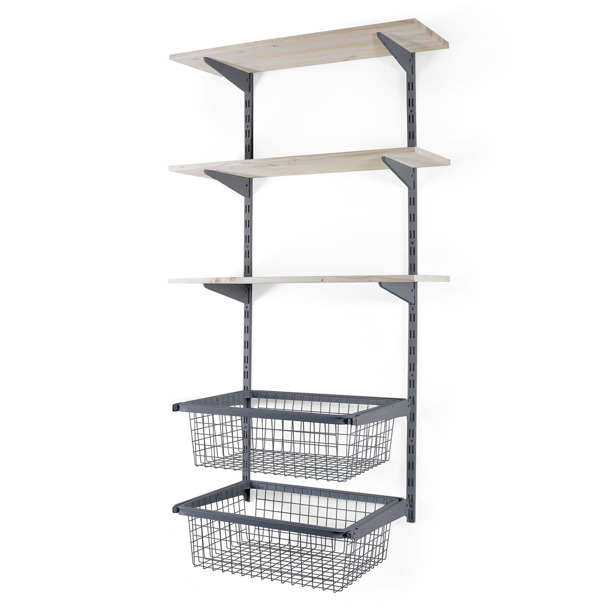 BOOMET Kleiderschrank Kleiderschranksystem Bausatz (Storage anthrazit) günstig online kaufen