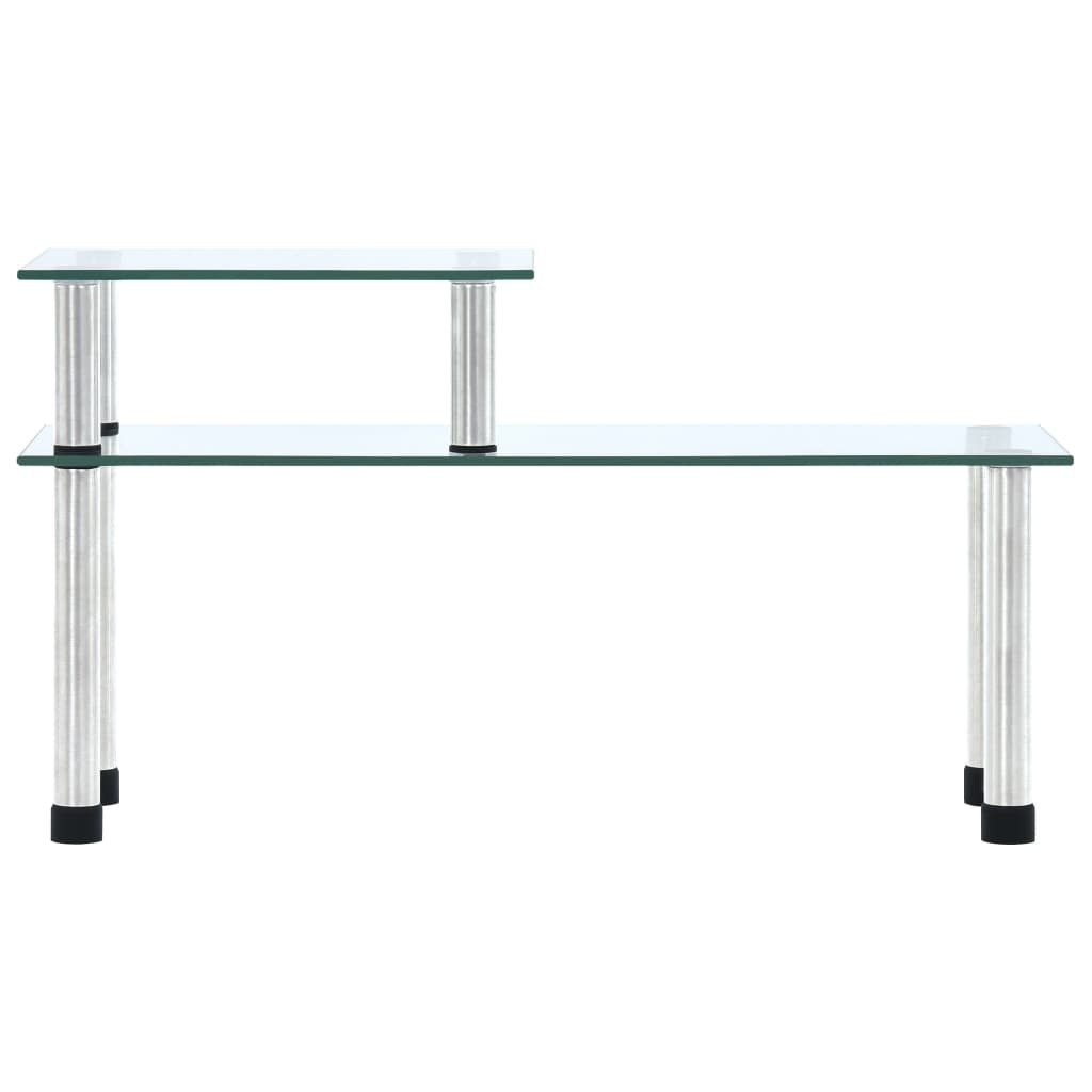 vidaXL Gewürzregal Küchenregal Transparent 45×16×26 cm Hartglas, 1-tlg. günstig online kaufen