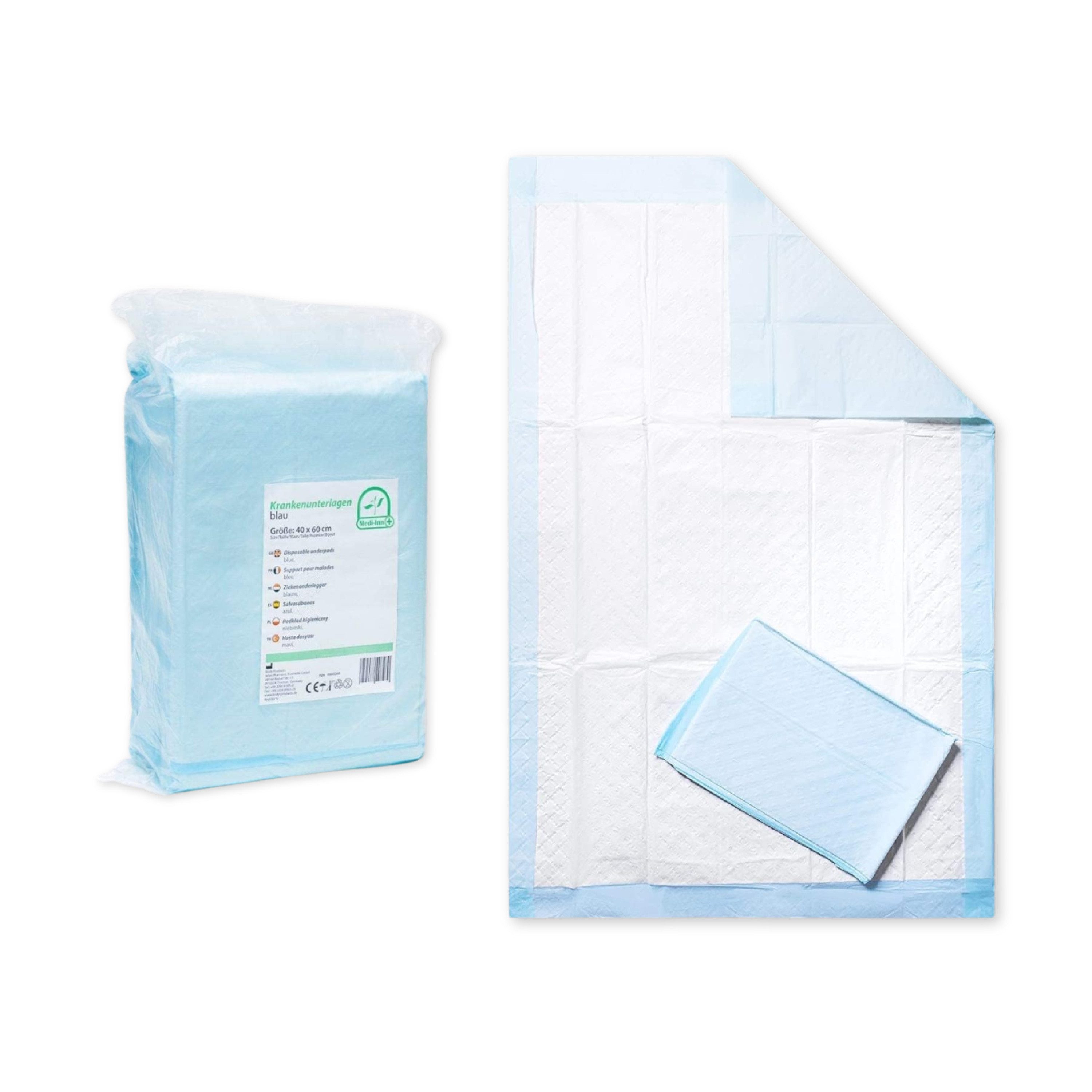Inkontinenzauflage Krankenunterlagen, 40 x 60 cm, 6-lagig, 20er Pack Medi-Inn