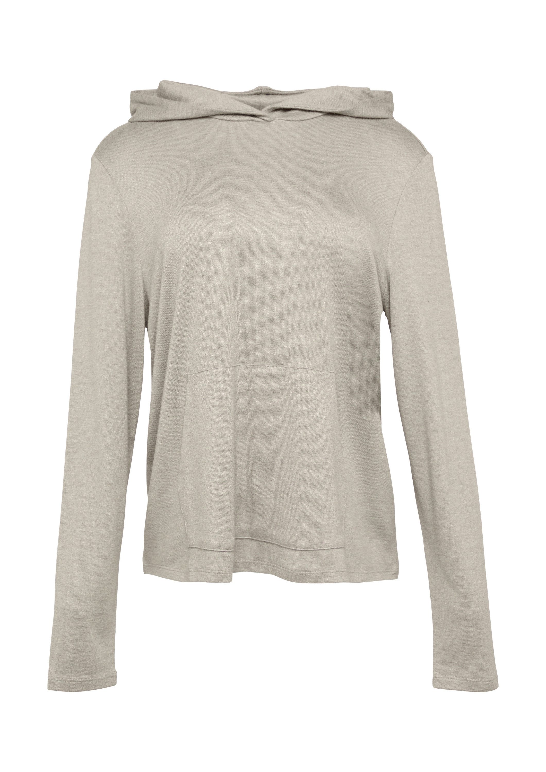 s.Oliver Langarmshirt T-Shirt Leichter Hoodie aus Viskose-Jersey günstig online kaufen