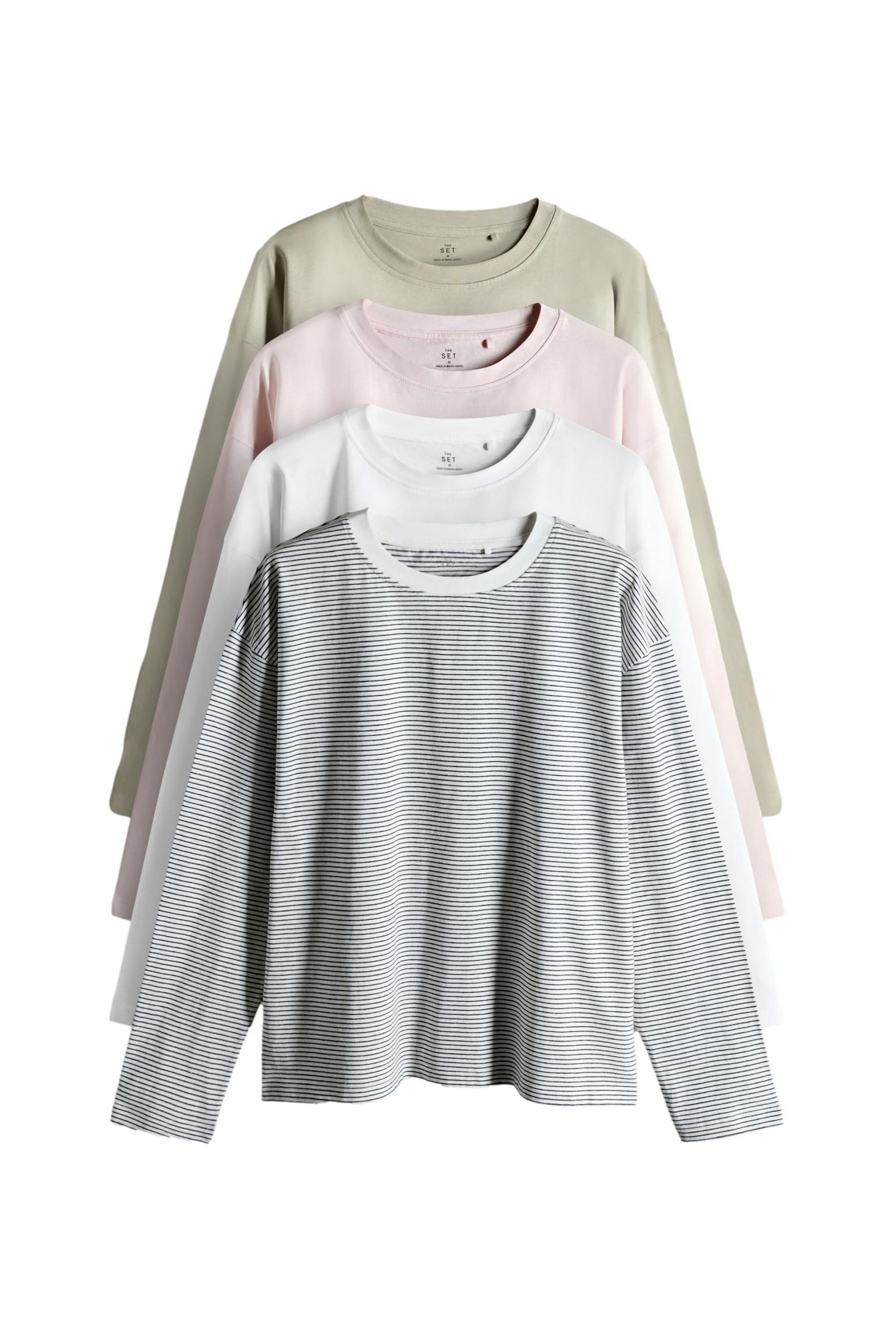 Light Green/Pink/White/Stripe