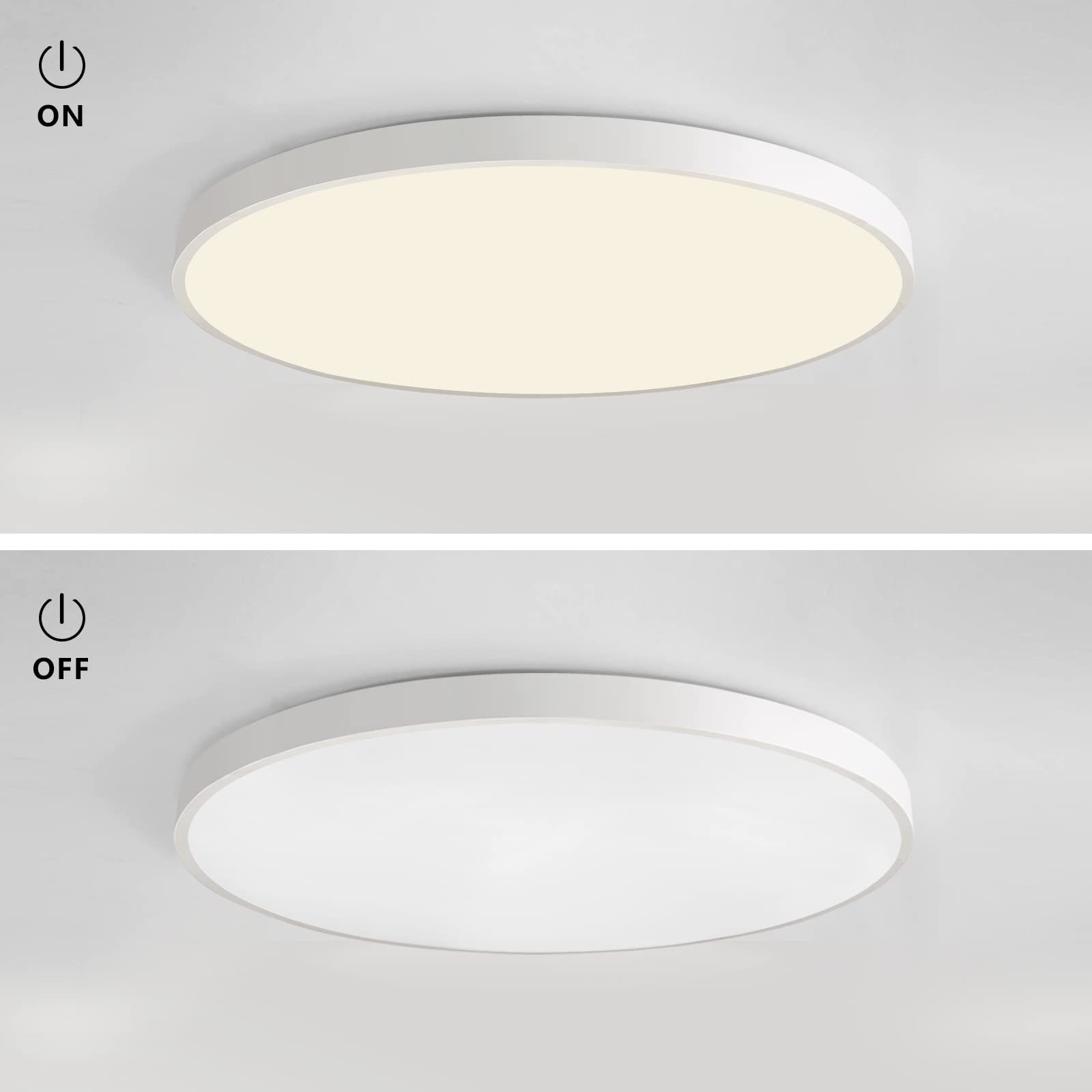 JDONG LED Deckenleuchte Flach Rund Weiß günstig online kaufen