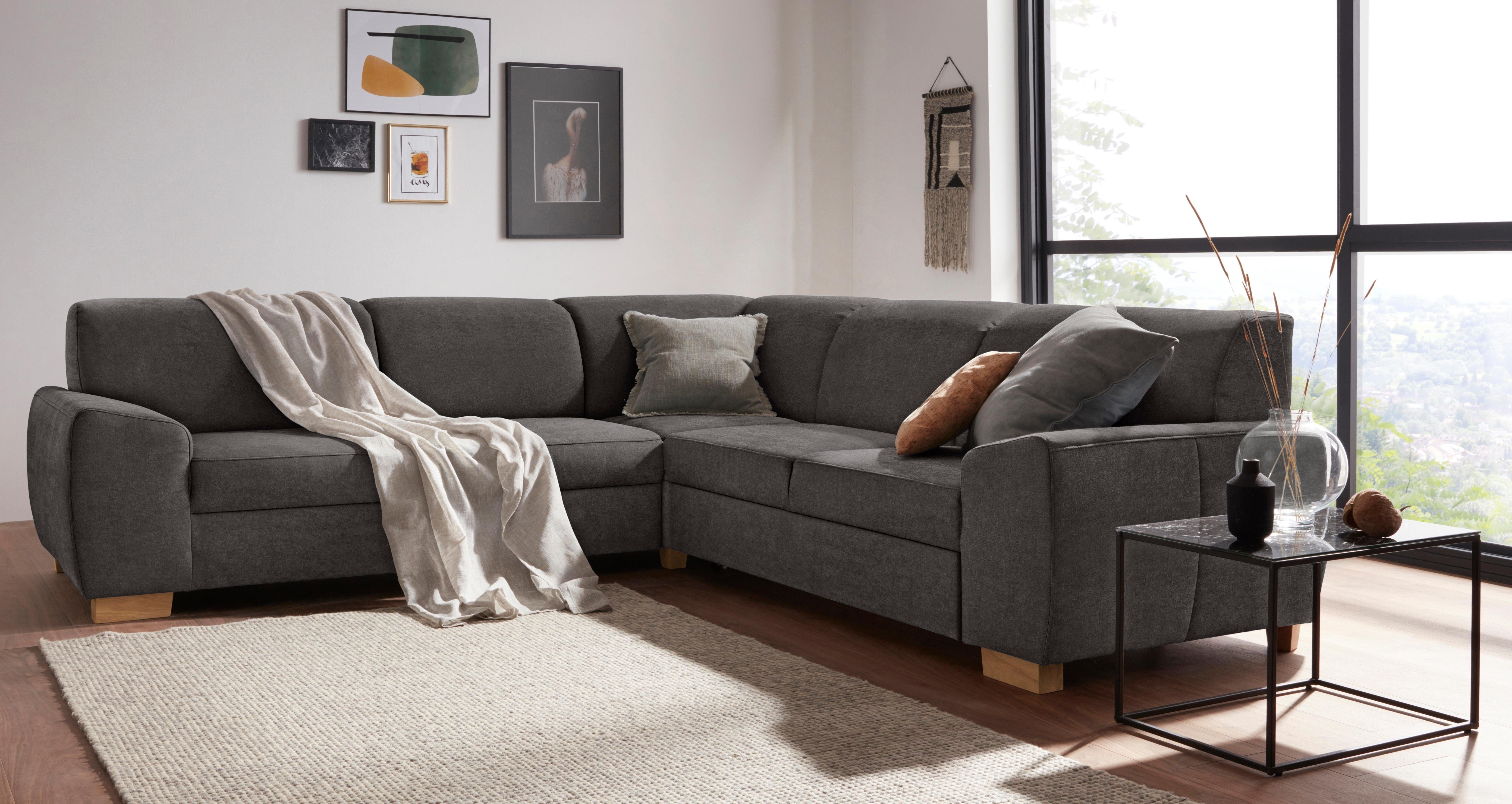 DOMO collection Ecksofa "Incanto kubische Formensprache, komfortabel, flach günstig online kaufen