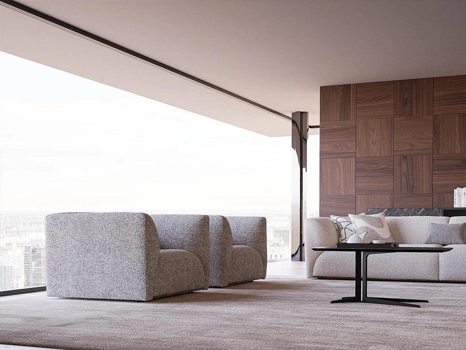 Xlmoebel Polstergarnitur Luxuriöse Sofagarnitur mit hochwertiger Verarbeitung und Komfort, (Polstergarnitur, 4-tlg., Wohnzimmer Set 4tlg (Sofagarnitur 3 + 3 + 1 +1 Sitzer), Hergestellt in Europa