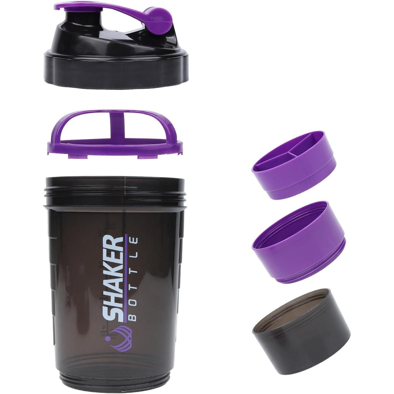 LuxusKollektion Protein Shaker Protein Shaker 500ml Kugel Drahtgitter Lagerung Lila