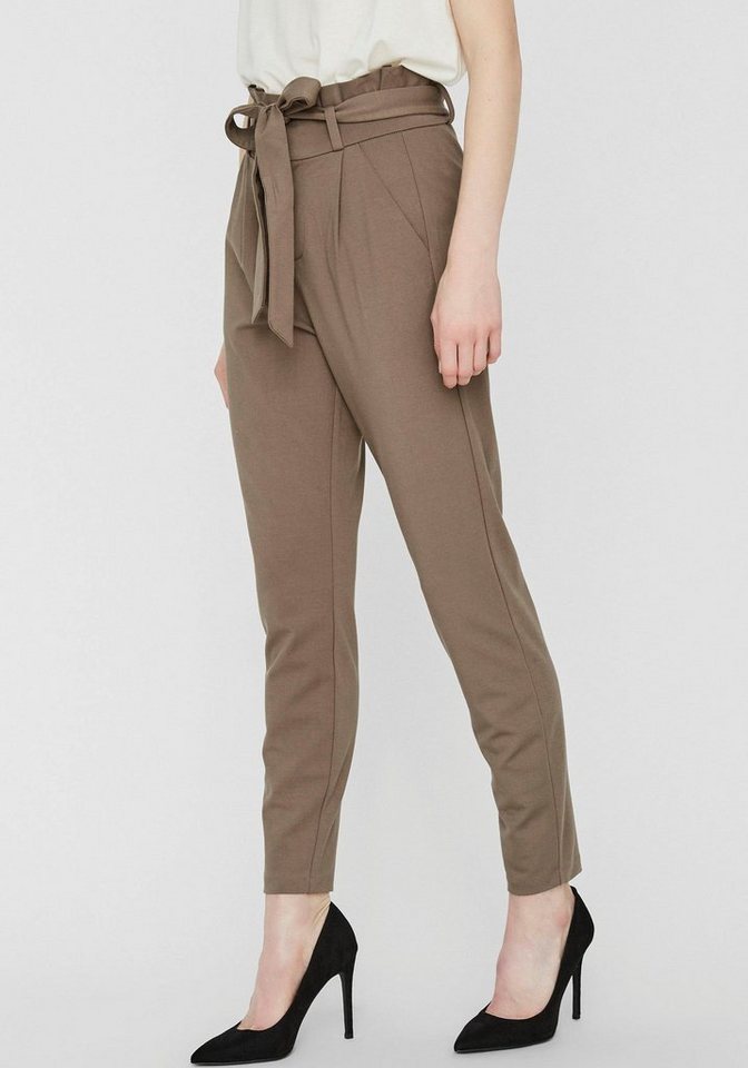 Vero Moda Paperbag-Hose VMEVA HR LOOSE PAPERBAG PANT GA NOOS, High Waist  Bund mit Taillengürtel zum Binden