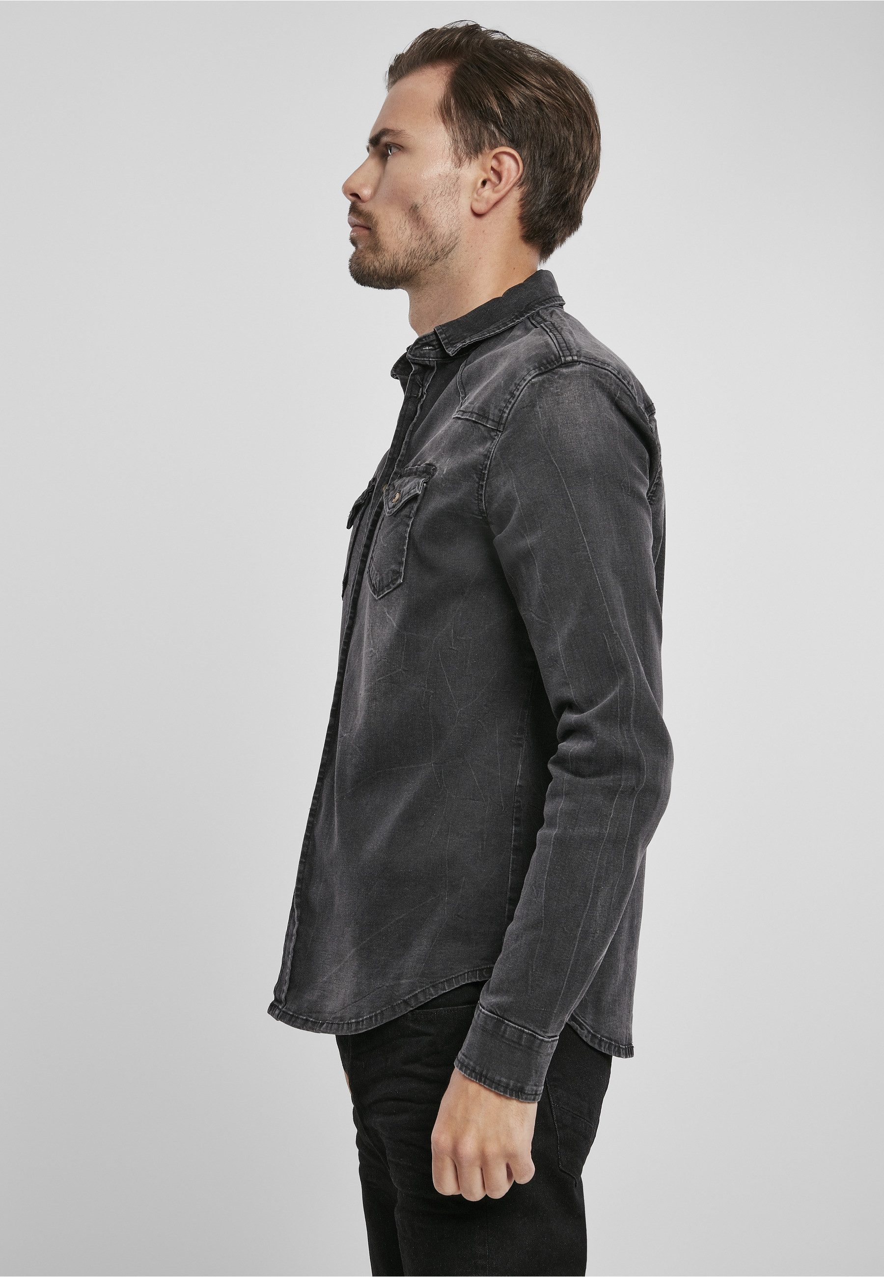 Brandit Kurzarmshirt Brandit Herren Riley Denim Shirt (1-tlg)