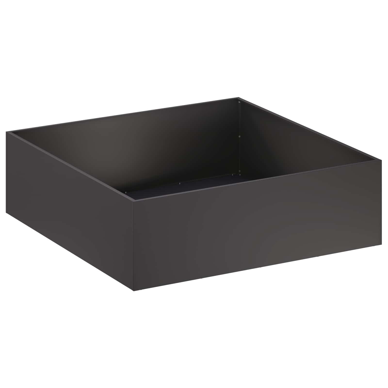 vidaXL Blumentopf Garten-Pflanzgefäß Schwarz 100 x 100 x 30 cm (1 St)