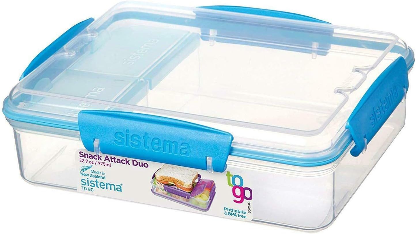 sistema Aufbewahrungsbox Sistema 975ml Snack Attack Duo To Go