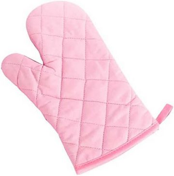 KIKI Topflappen Ofenhandschuhe, Hitzebeständig Ofenhandschuhe Verdickte 1 Paar (rosa), (1-tlg)