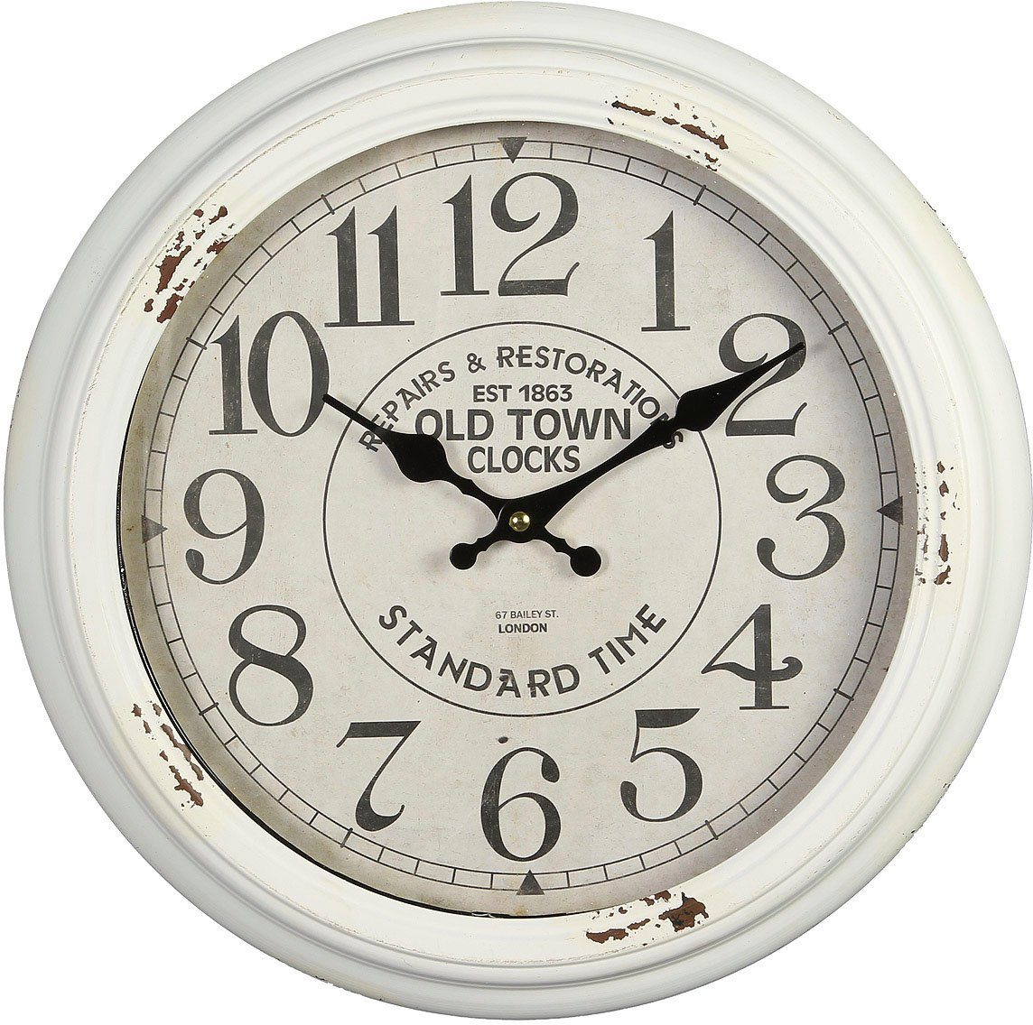 Ambiente Haus Wanduhr Wanduhr - weiss 37cm
