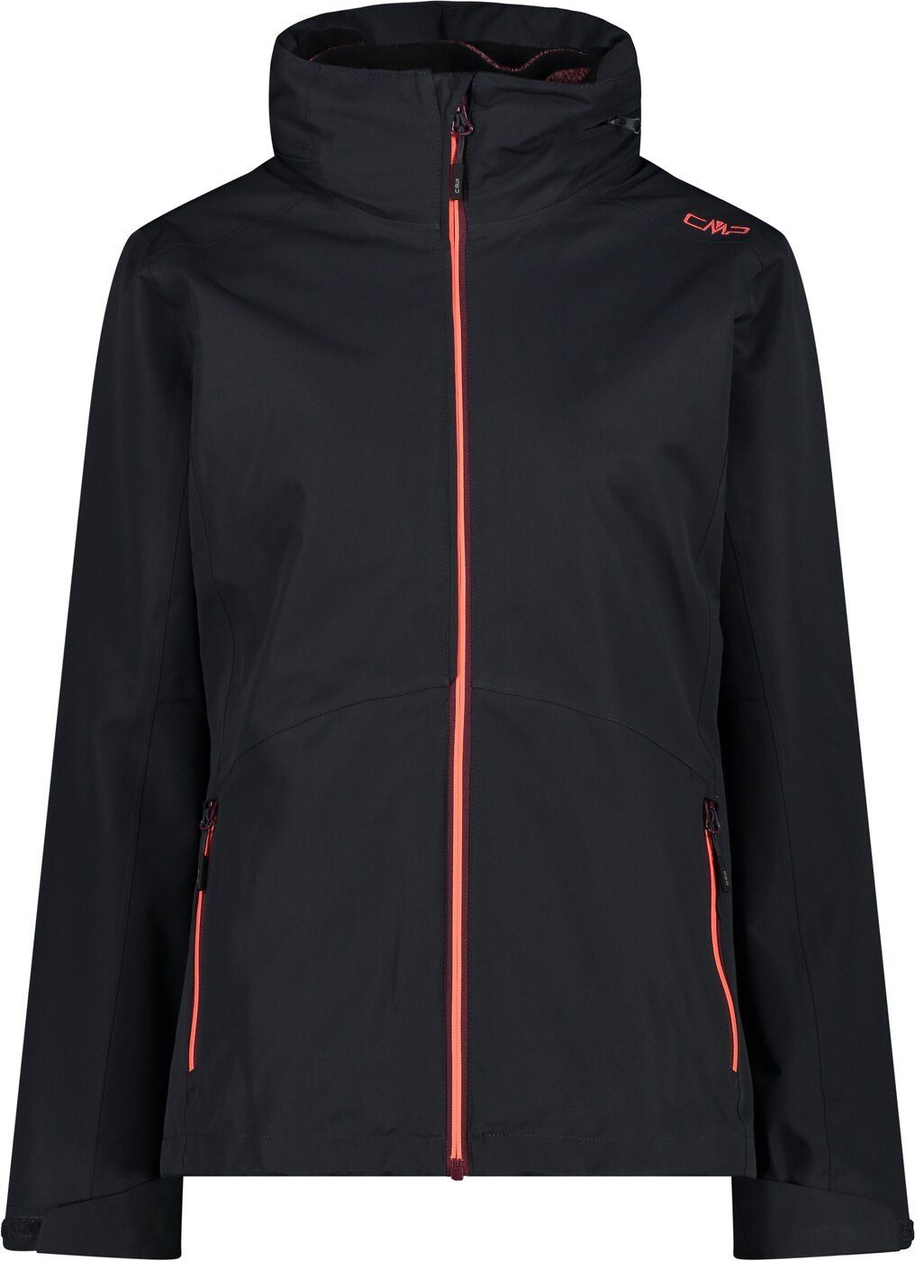 CMP Outdoorjacke WOMAN JACKET ZIP HOOD DETACHBLE INN.JACKET ANTRACITE-BURGU günstig online kaufen