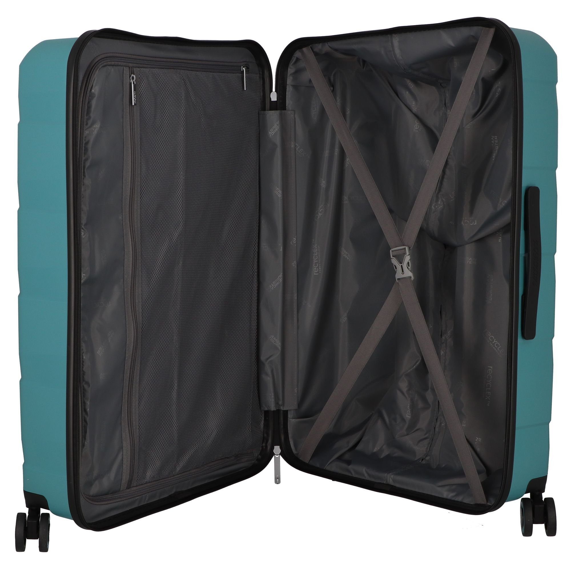 Move, Polypropylen Air teal Rollen, 4 Hartschalen-Trolley Tourister® American