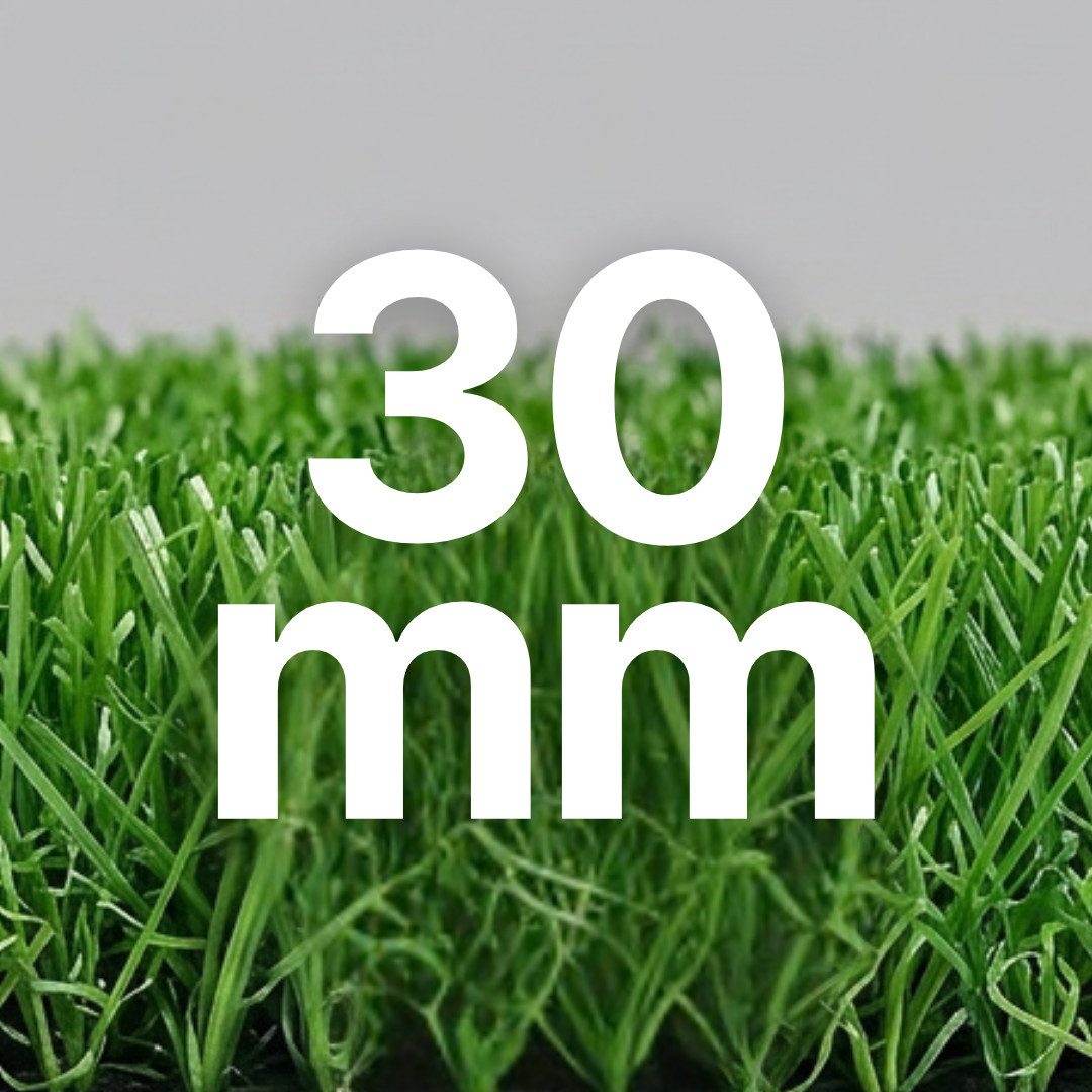Tapiso Kunstrasen Natural, rechteckig, Höhe: 30 mm, UV-beständig & wetterfest – ideal für Balkon, Terrasse und Garten