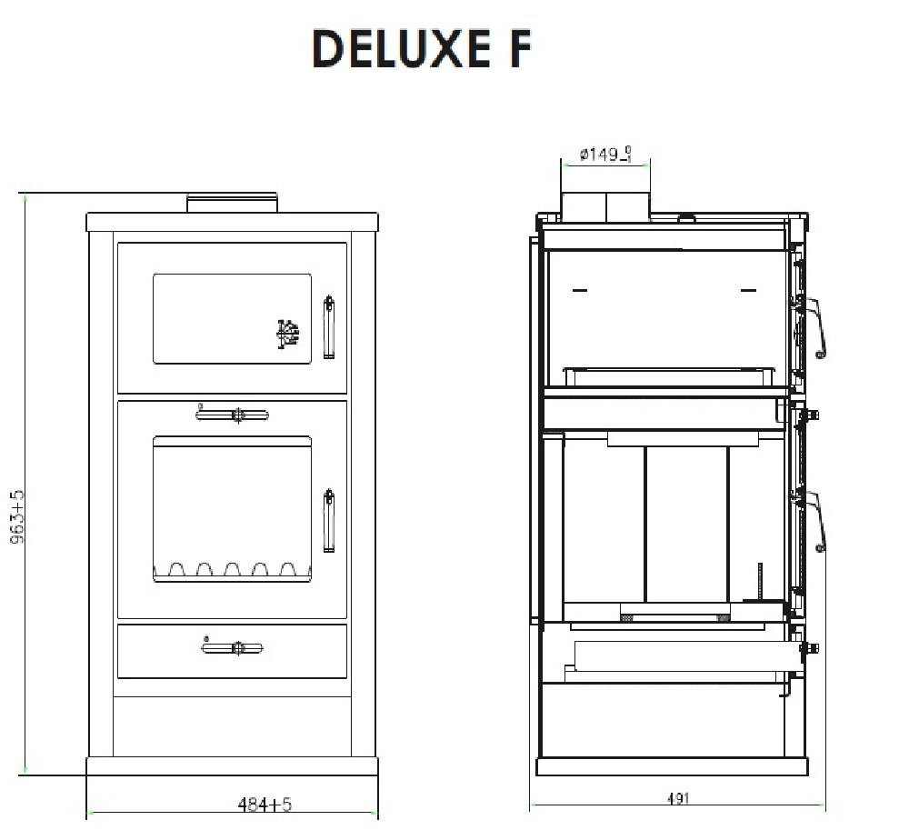 Victoria 05 Kaminofen Deluxe F Backfach günstig online kaufen