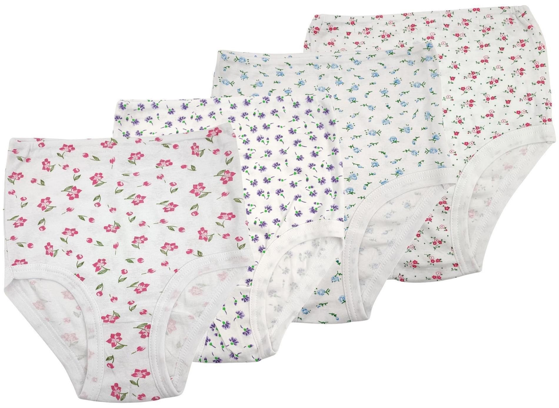Taillenslip 4x Damen Slips Unterhosen Unterwäsche Baumwolle