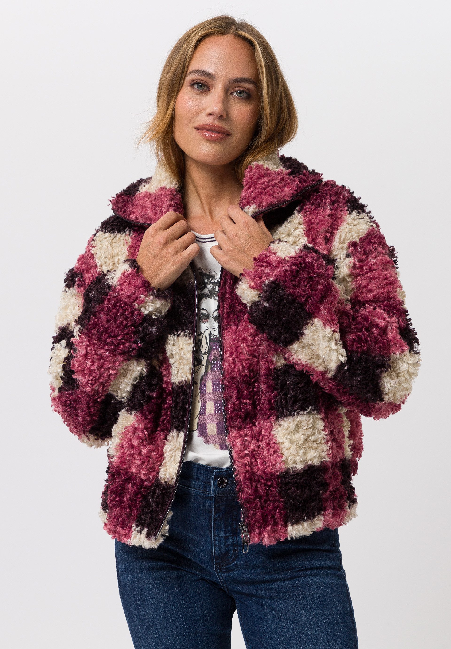 TUZZI Kurzjacke in plüschiger Optik
